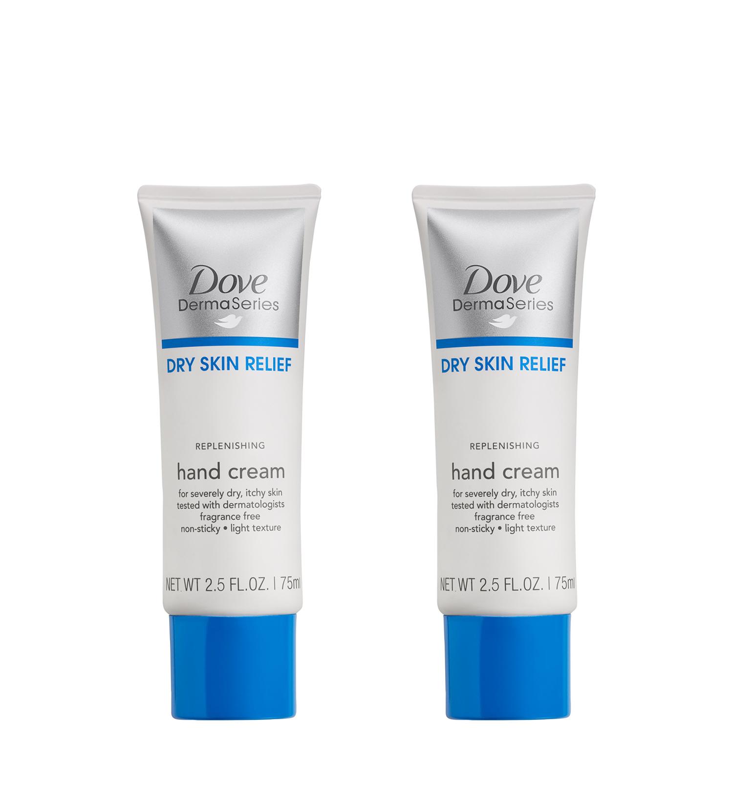 Dove Dermaseries Fragrance-Free Hand Cream for Dry Skin 2.5 Fl Oz - Pack of 2 - Buy Online on GoSupps.com