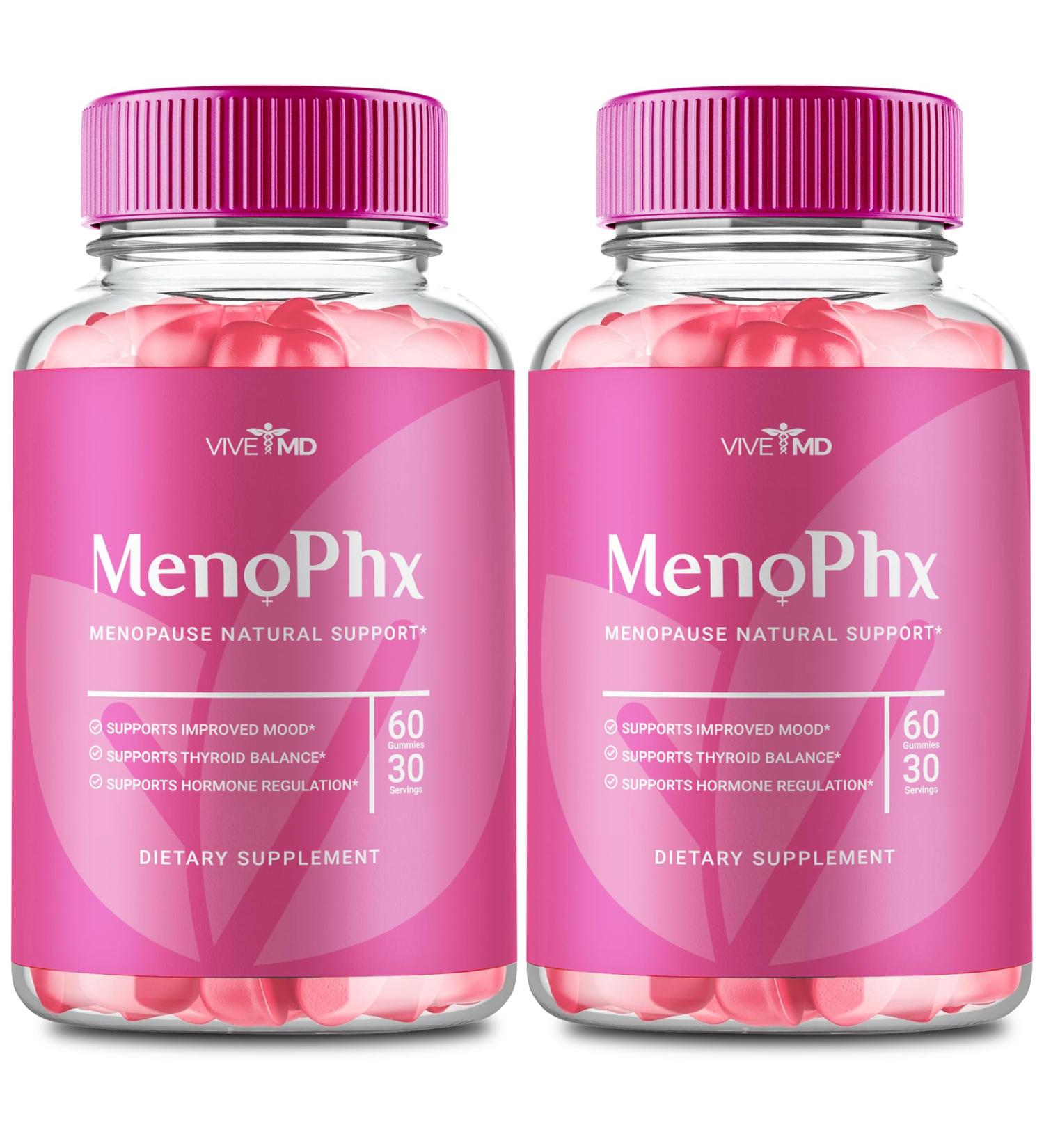 MenoPhx Menopause Support Gummies for Women | Maximum Strength Natural Supplements | Advanced Formula | 2 Pack - Reviews & Benefits - Buy Online on GoSupps.com