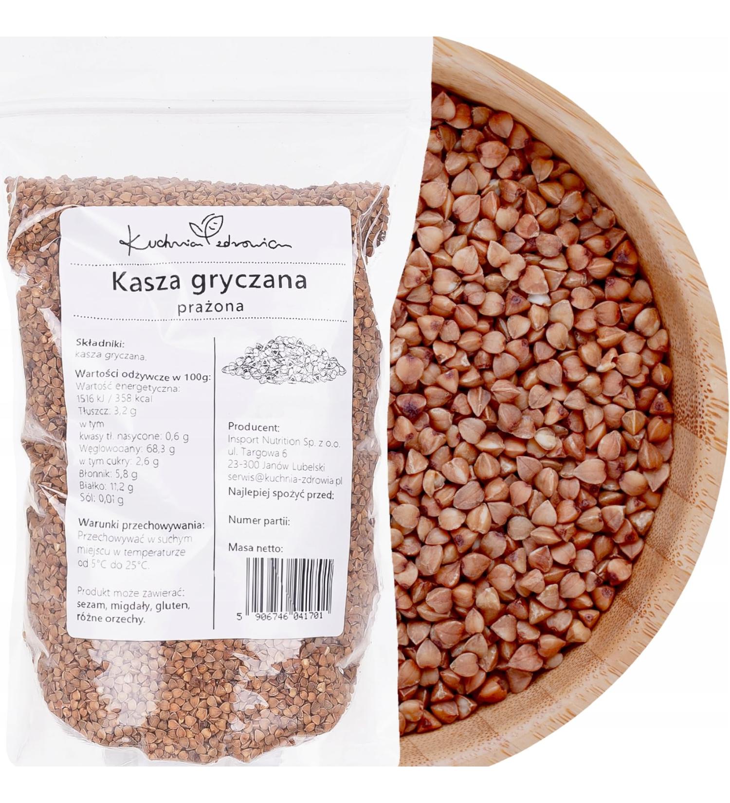  Kuchnia Zdrowia Kuchnia Zdrowia - Grilled Buckwheat Oatmeal - High Quality - Vegan - Leak Proof Packaging with Zipper - 1kg Doypack - Buy Online on GoSupps.com