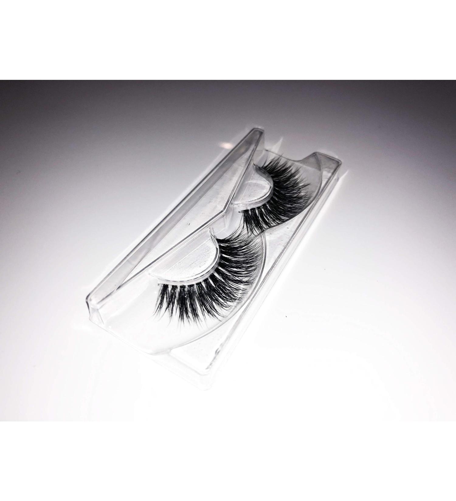 Alluring Clear Band 3D Reusable Strip 100% Siberian Mink Fur False Eyelashes Hand-made Natural Style Cruelty Free F116