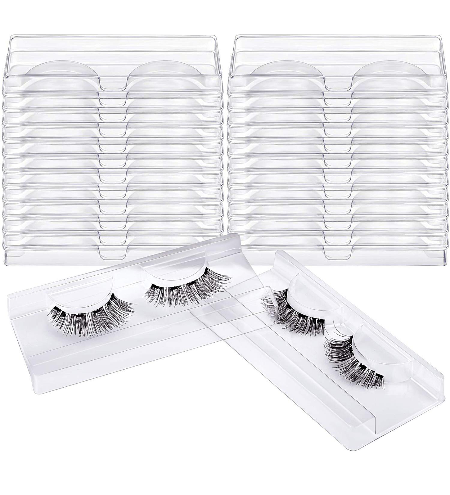 MWoot 24 Rectangle Clear Eyelash Holder | Plastic Container for Eyelash Storage | Perfect for Organizing False Lashes - Buy Online on GoSupps.com