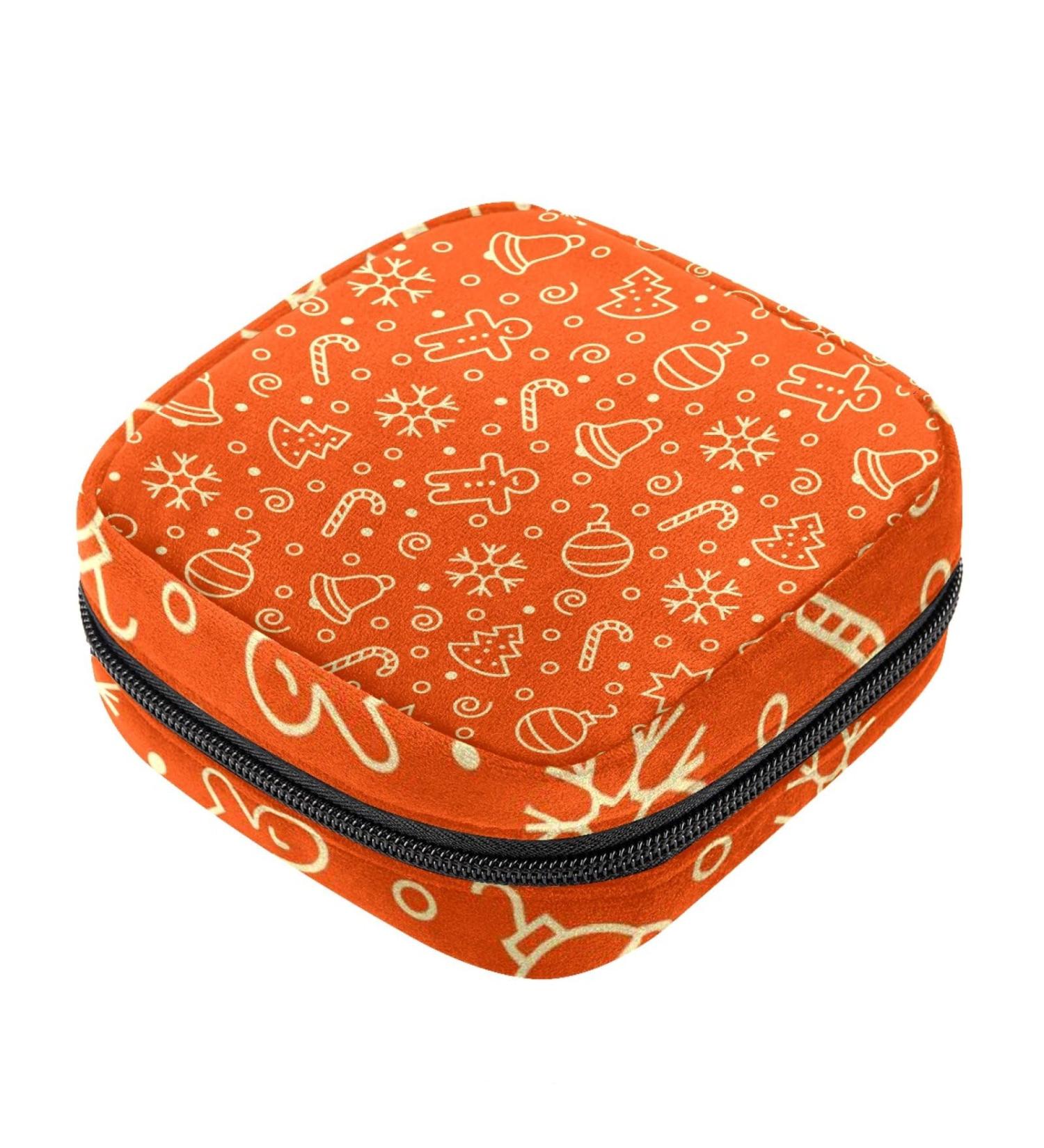 Christmas Pattern Menstrual Cup Pouch | Feminine Menstruation Bag - Color 7 - Buy Online on GoSupps.com