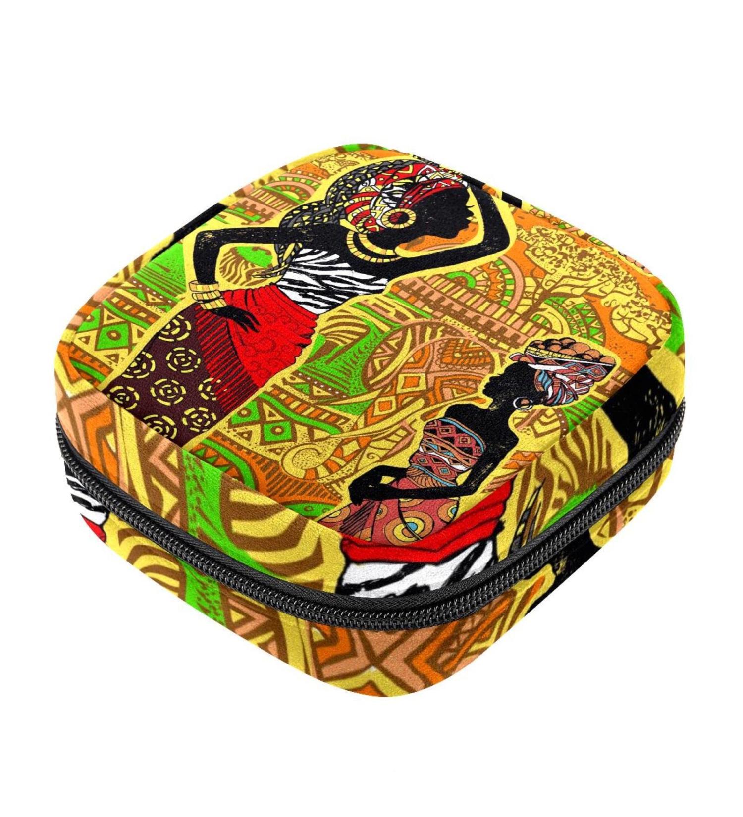 Beautiful African Landscape Zipper Bag for Menstruation Pads & Tampons - Stylish Women's Collective Bag - Buy Online on GoSupps.com