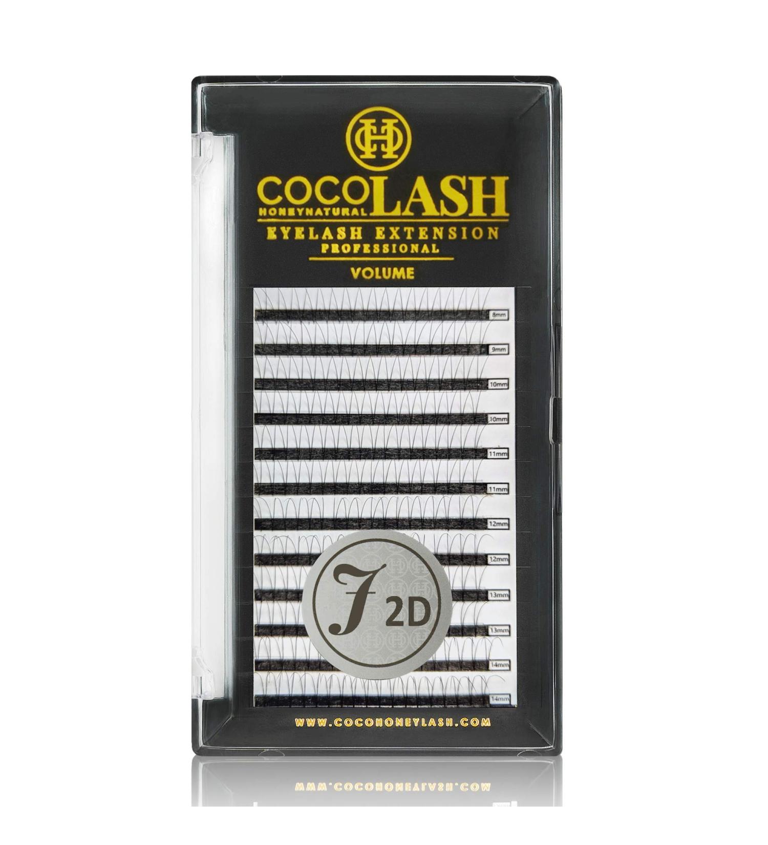 COCO Honey Volume J Curl Eyelash Extensions - 2D Faux Mink Individual Lashes (8-14mm Mix) - International Shipping Available - Buy Online on GoSupps.com