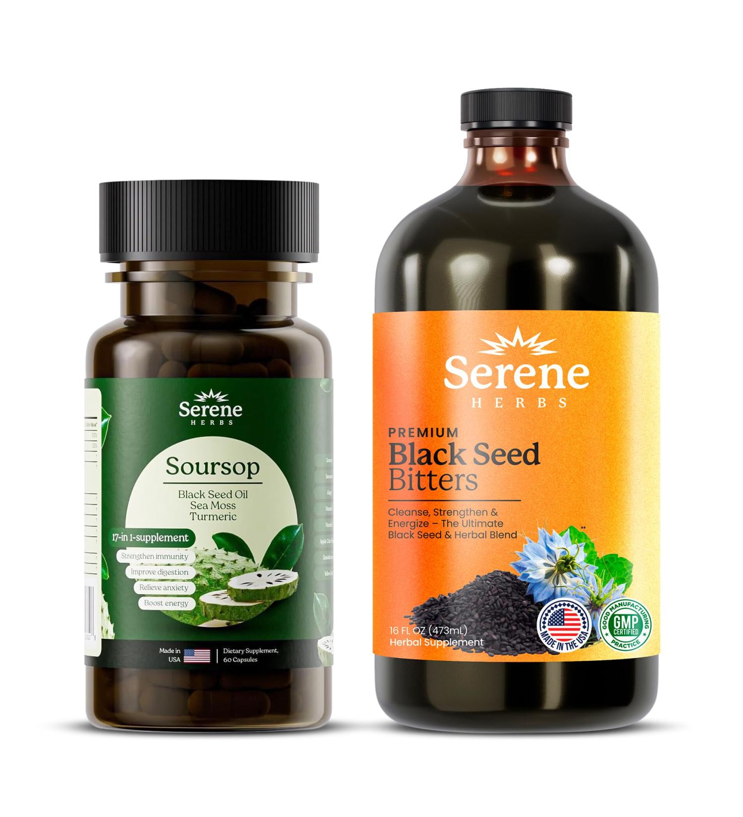 Cleanse & Immunity Stack 17-1 Capsules + Black Seed Bitters Combo - Buy Online on GoSupps.com