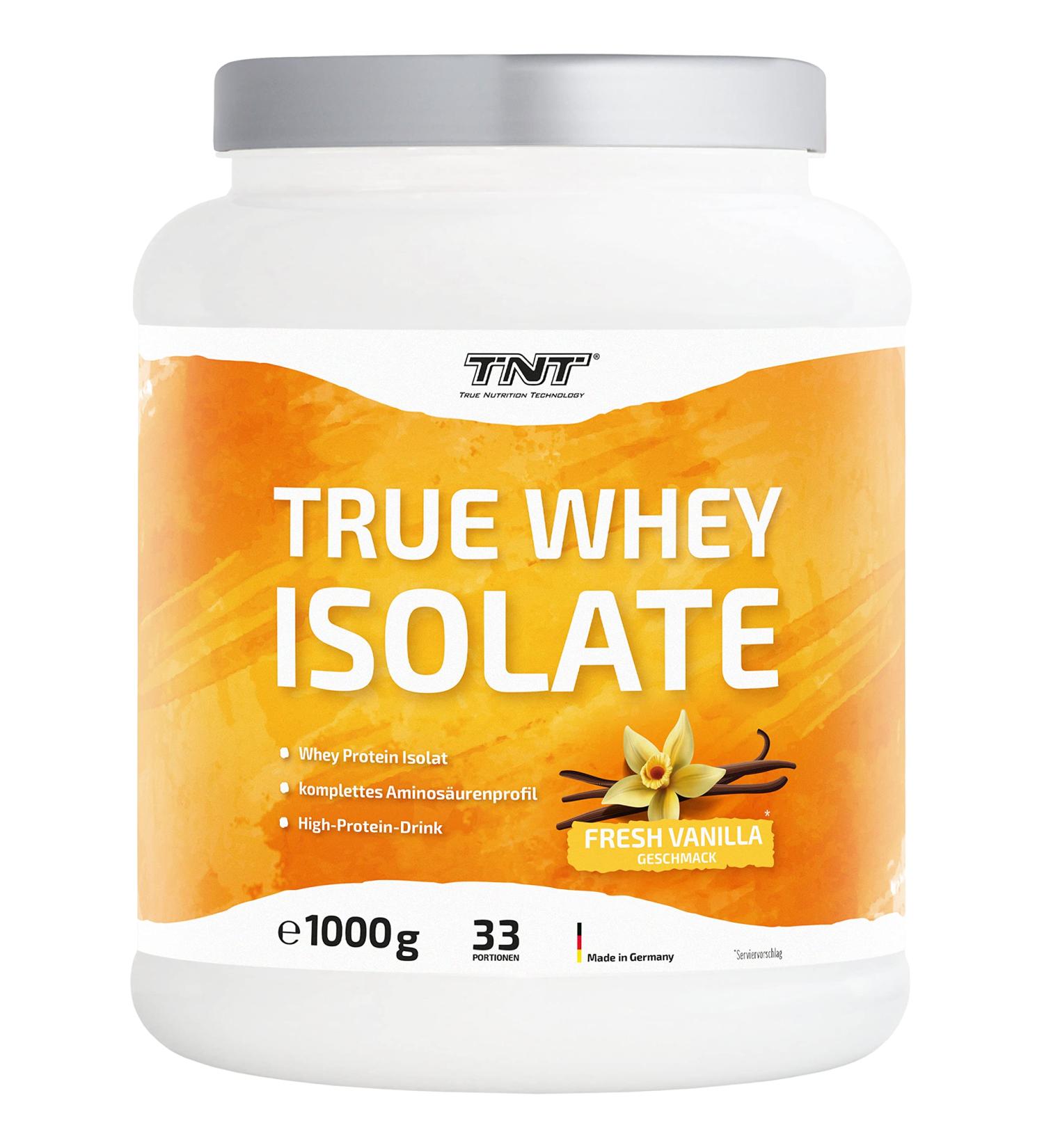 Buy TNT True Whey Protein Isolate Powder (1kg) - Delicious Vanilla Protein Shake with Great Solubility - International Shipping Available - Buy Online on GoSupps.com