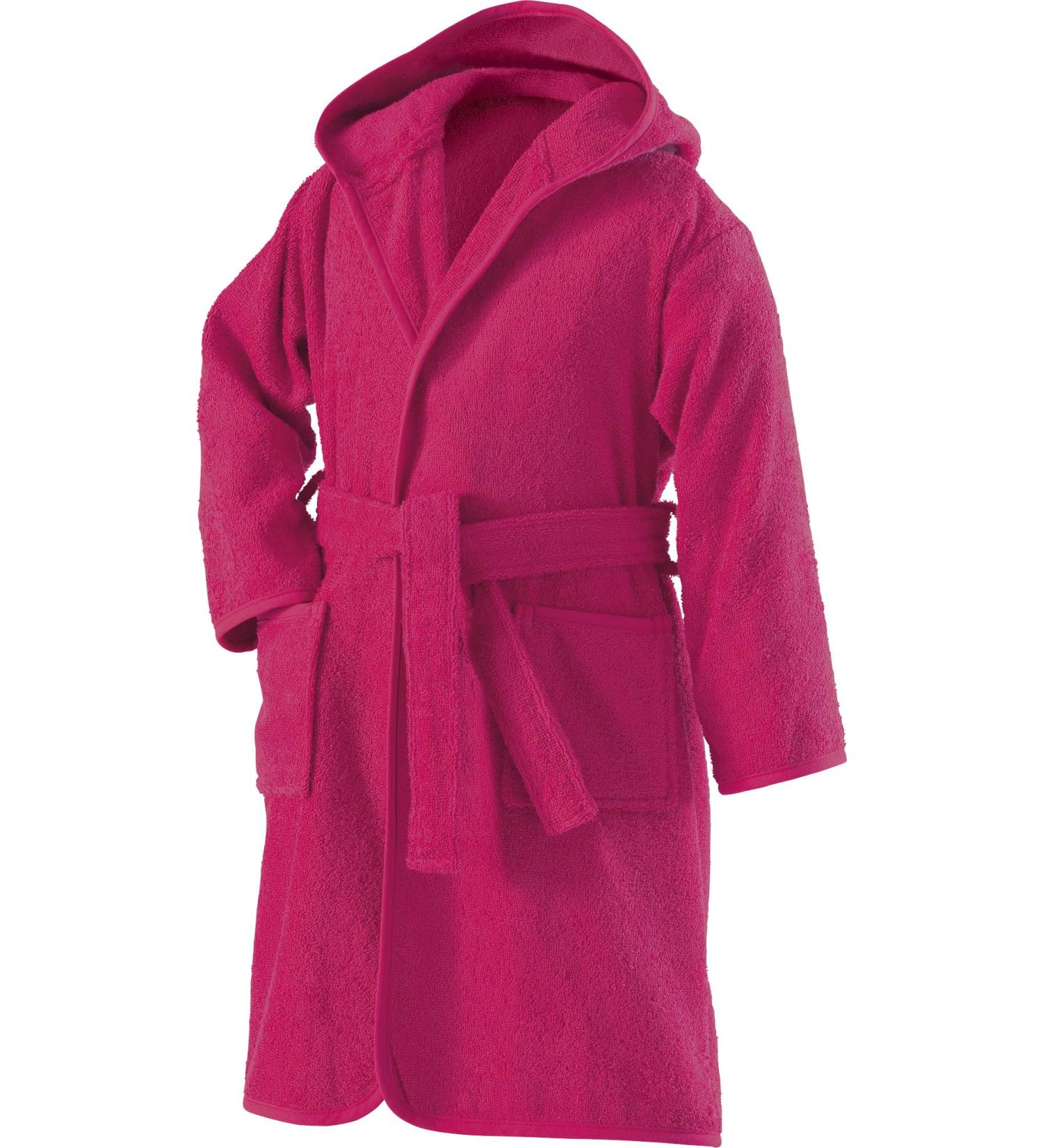 Erwin M ller Children's Bathrobe with hood Uni Frottier Fuchsia Size 98/104 - soft fluffy strong sucking with binding belt and bags 100% cotton (other colors sizes) bathrobe 98/104 Fuchsia