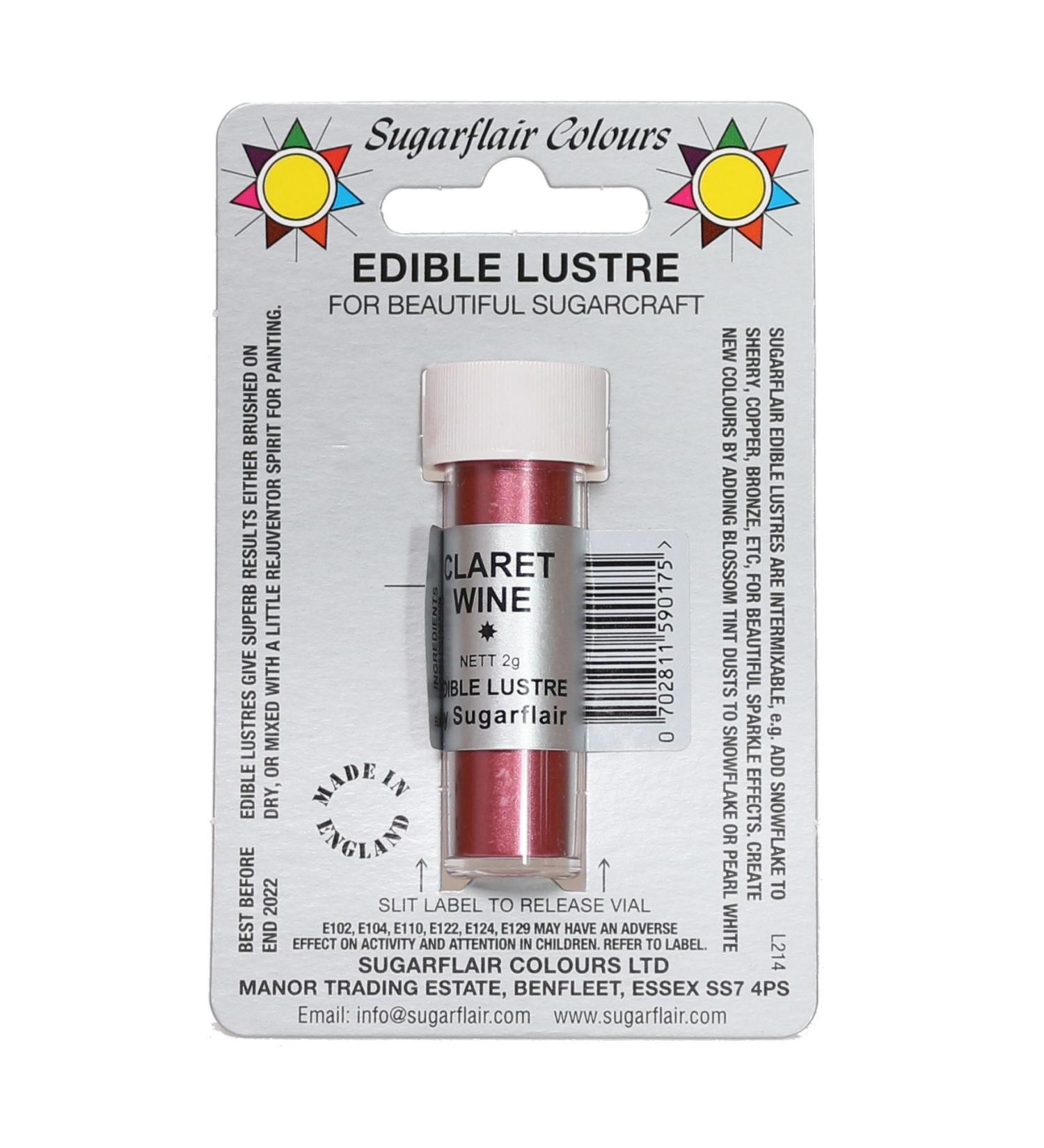 Sugarflair Edible Lustre Claret Wine - 2 Gram