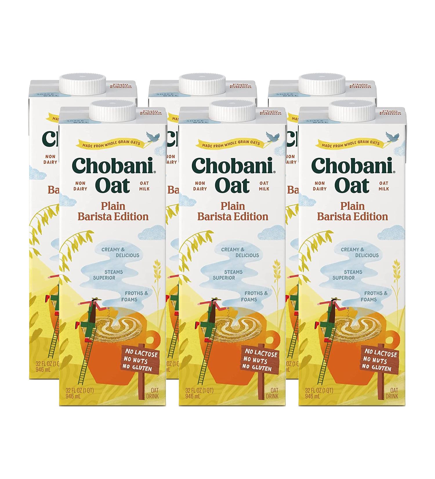 Chobani Oat Milk Barista Edition - Shelf Stable Non-Dairy Creamer (Pack of 6) - Buy Online on GoSupps.com