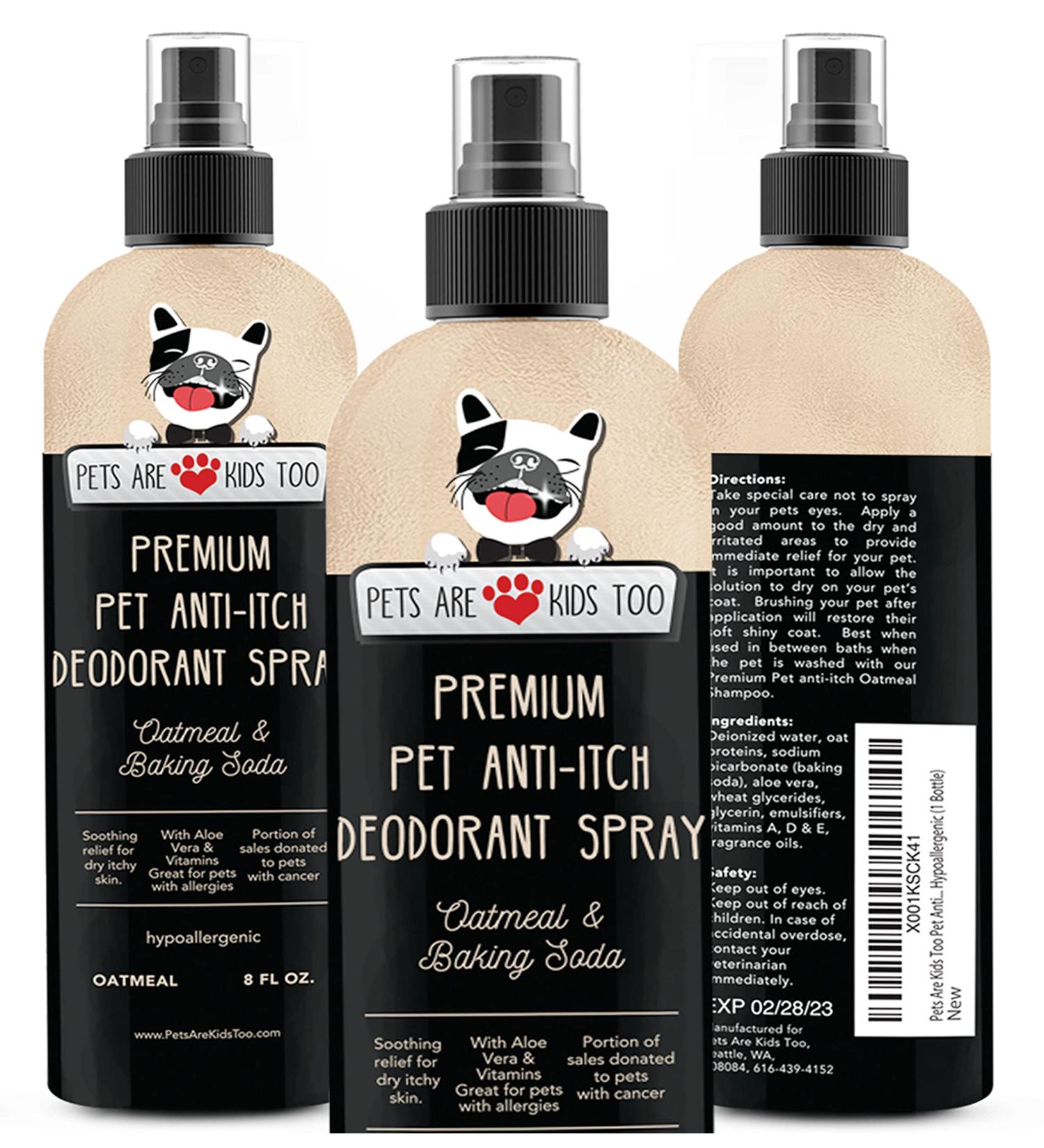 Premium Pet Anti Itch Deodorant Spray | Soothes Hot Spots & Itchy Skin | Hypoallergenic Natural Ingredients | Odor & Allergy Relief | 8 Fl Oz - Buy Online on GoSupps.com