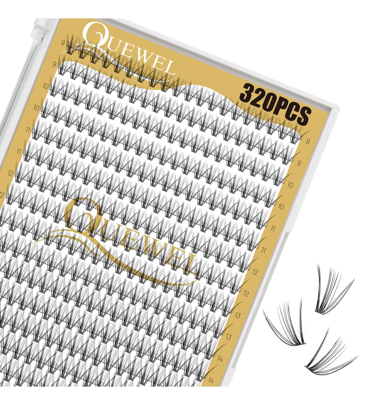 Individual Eyelashes 320 Stck | 20D 0.07D Curl Mix 8-14mm | Reusable DIY Cluster Lashes for Stunning Eye Makeup - Buy Online on GoSupps.com