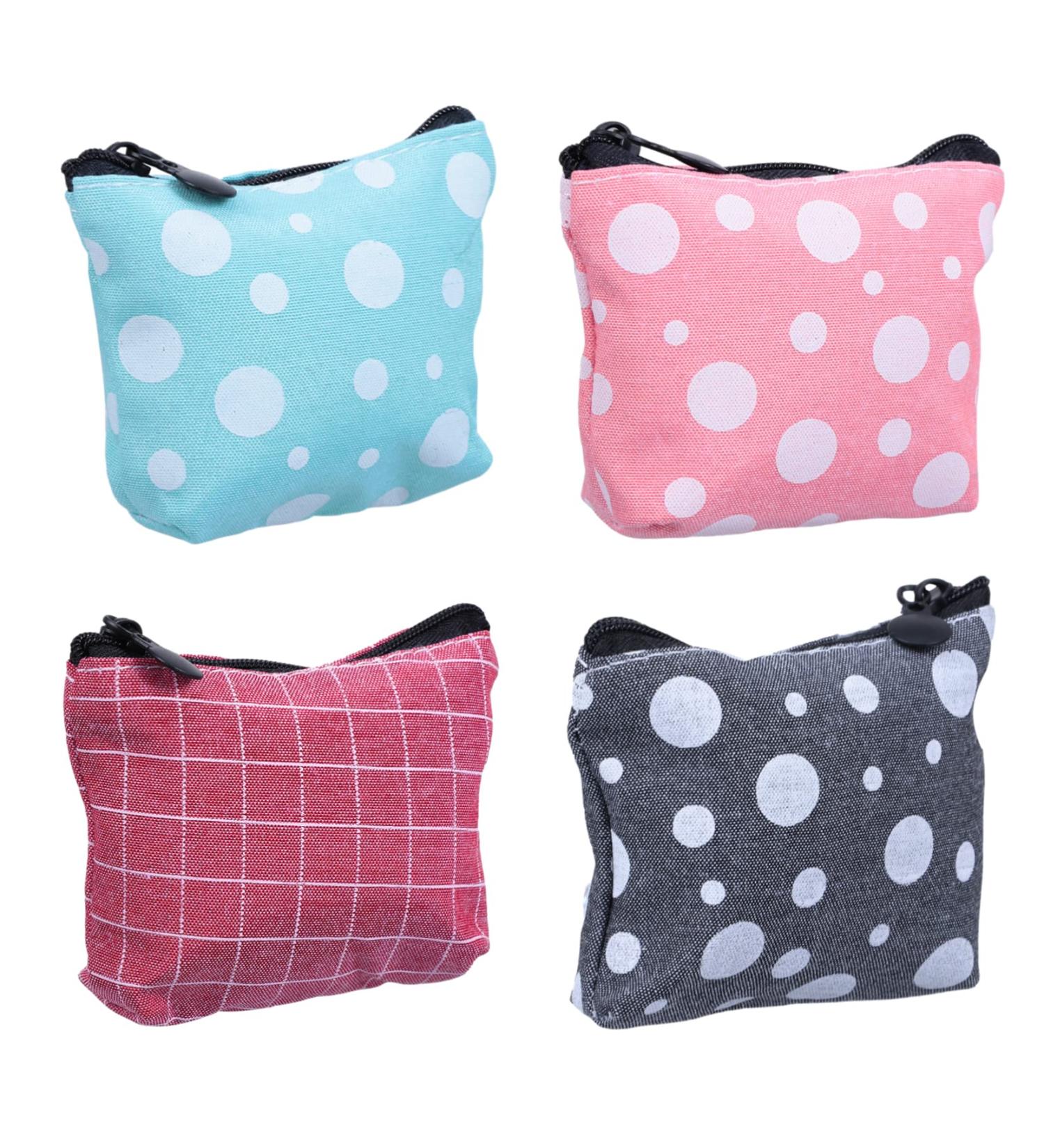 Plafope 4 Piece Mini Wallet & Key Bag Set - Stylish Coin Bags for Women | Small Wallets for Money & Keys Perfect for Travel & Everyday Use - Buy Online on GoSupps.com