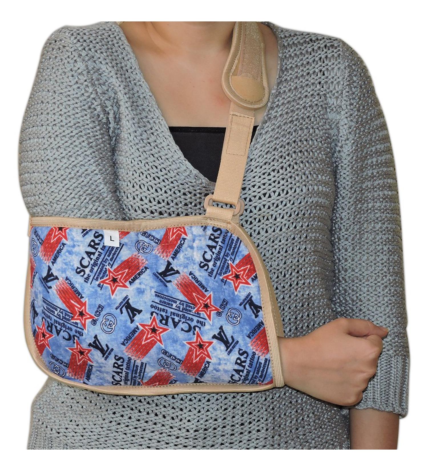 Arm Sling Pouch for Kids - Adjustable Forearm Fracture Support | Breathable Material & Padded Neck Strap | HealthGoodsIn - Buy Online on GoSupps.com