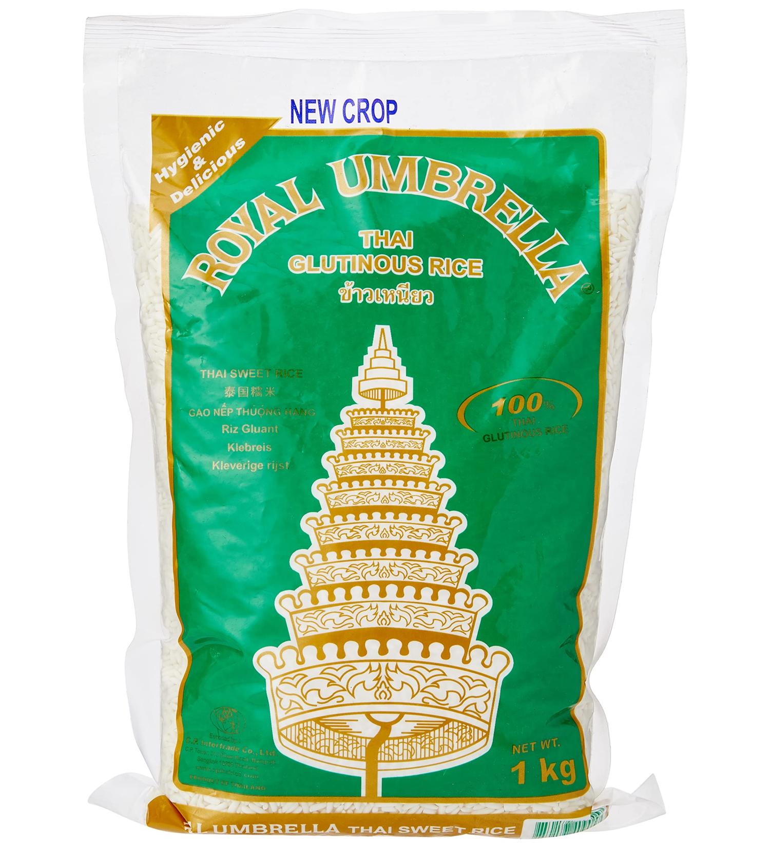Royal Umbrella Thai Glutinous Rice 1 kg - Authentic Sticky Rice (Pack of 1) - Buy Online on GoSupps.com