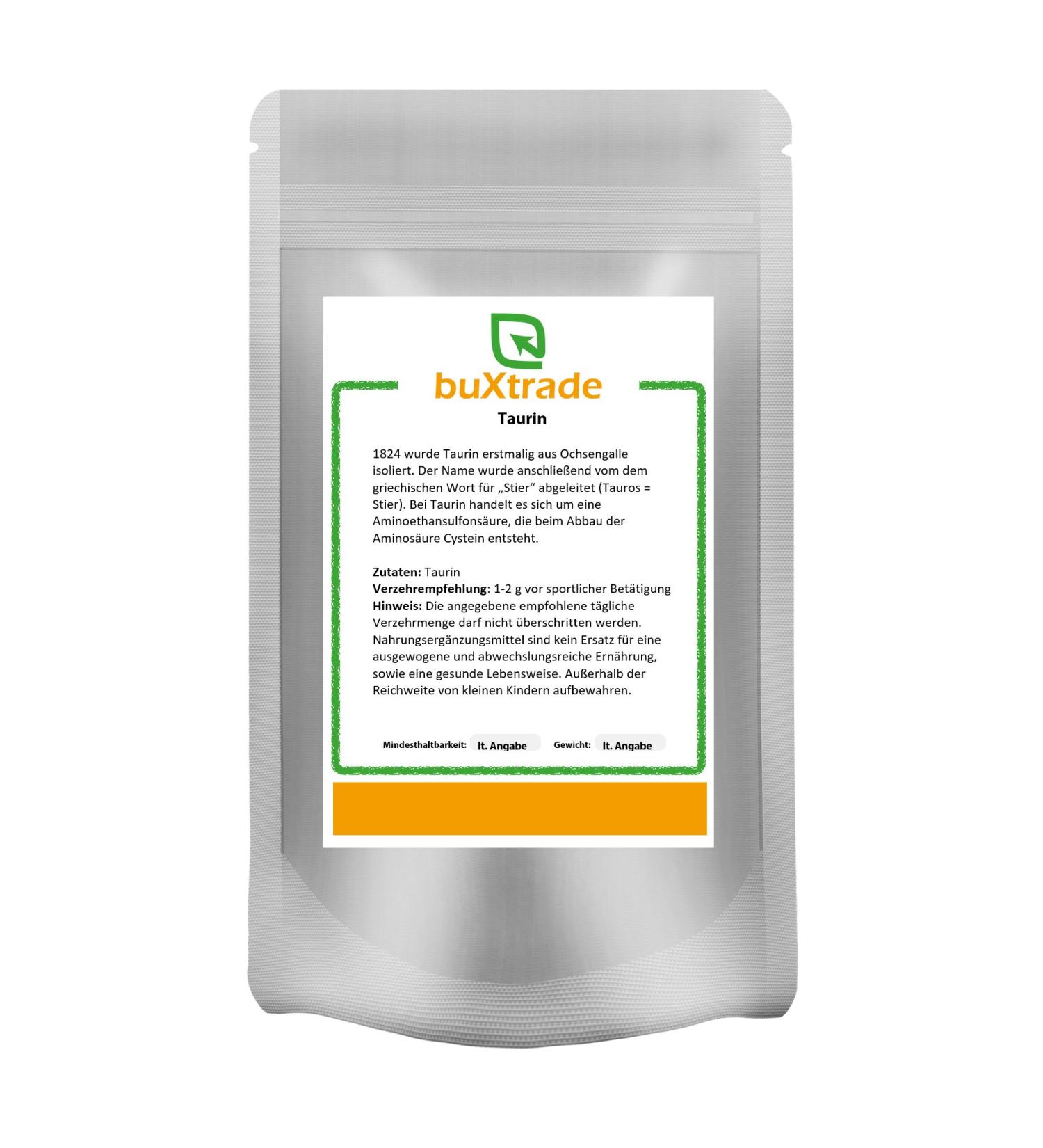 2 x 1 kg taurine - pure/without additives |Powder |Conditional-essential amino acid |Dietary supplement Sport |Vegan Nutrition |Buxtrade 2kg
