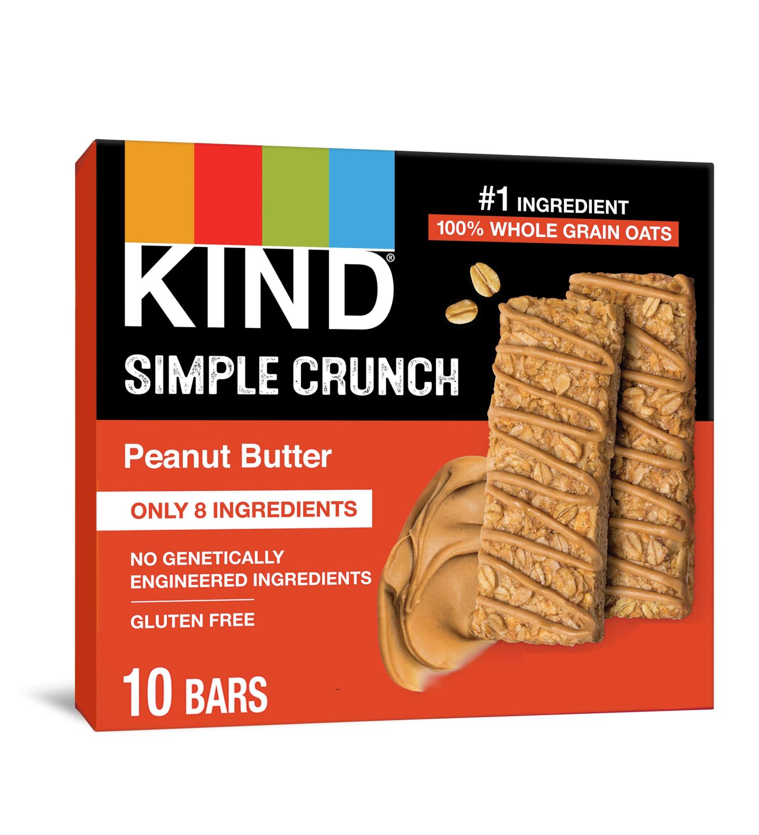 KIND Simple Crunch Bars Peanut Butter 7oz - Pack of 8 | Nutritious Snack Bars - Buy Online on GoSupps.com