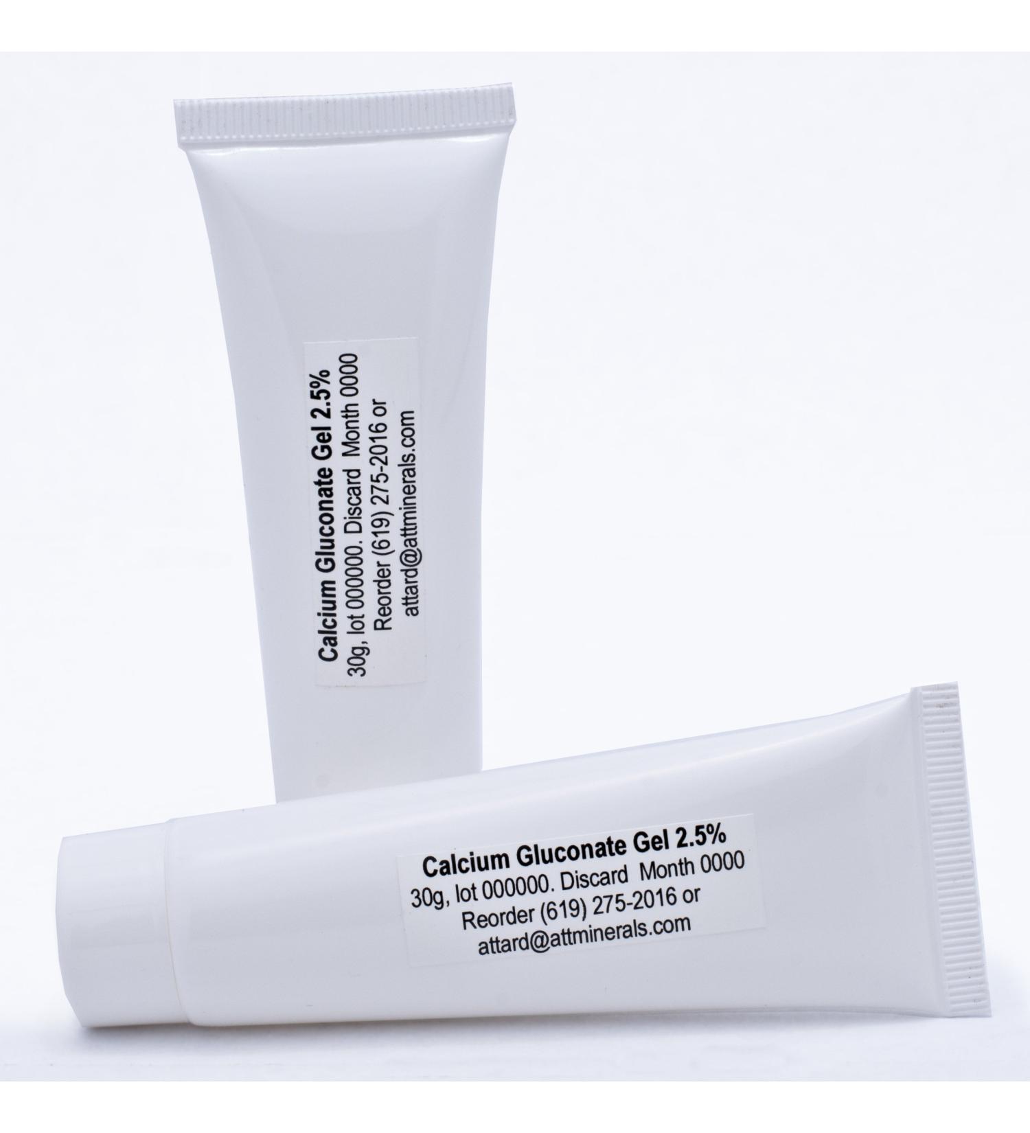 Calcium Gluconate Gel 2.5% HF Acid Neutralizing Gel 30g Tube