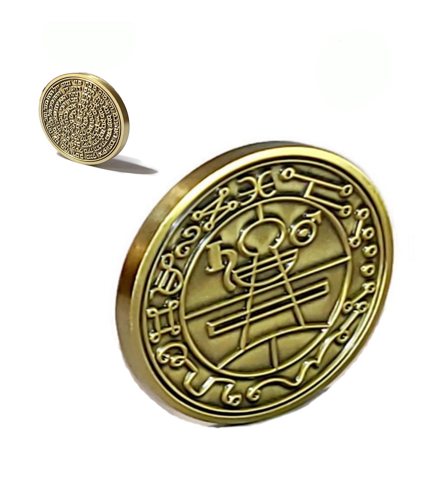 Seal of Solomon Coin Talisman with 72 Names of God - Kabbalah King Solomon Seal - Buy Online on GoSupps.com