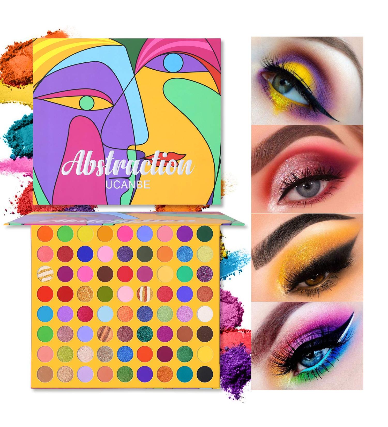 72 Colors Perling Gloss Matte Rainbow Makeup Palette - Ucanbe Professional Glitter Shimmer Eyeshadow | Bright Powder Eye Cosmetics - Buy Online on GoSupps.com