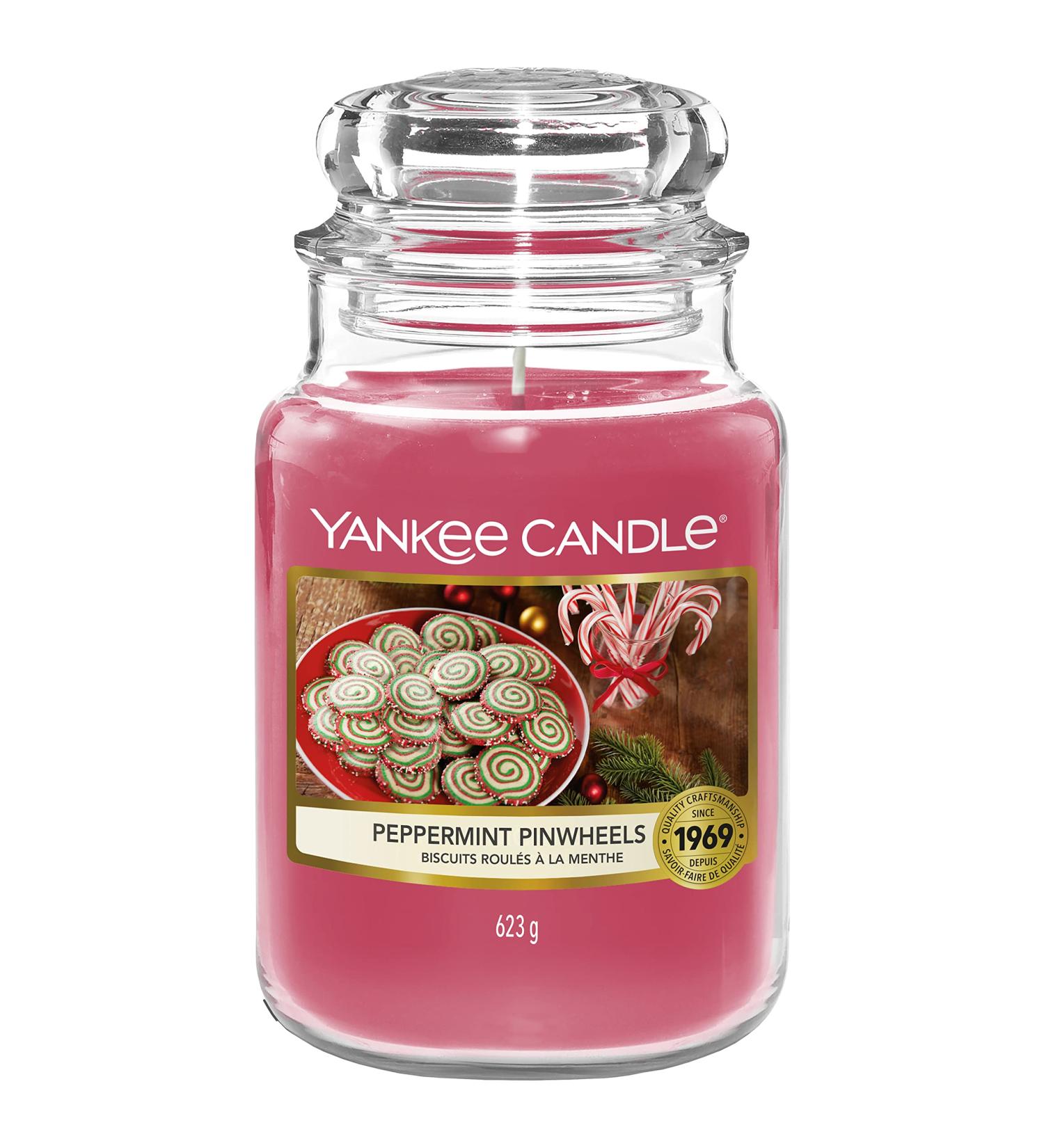 Yankee Candle Peppermint Pinwheels Large Jar - Fresh Peppermint Scent - Buy Online on GoSupps.com