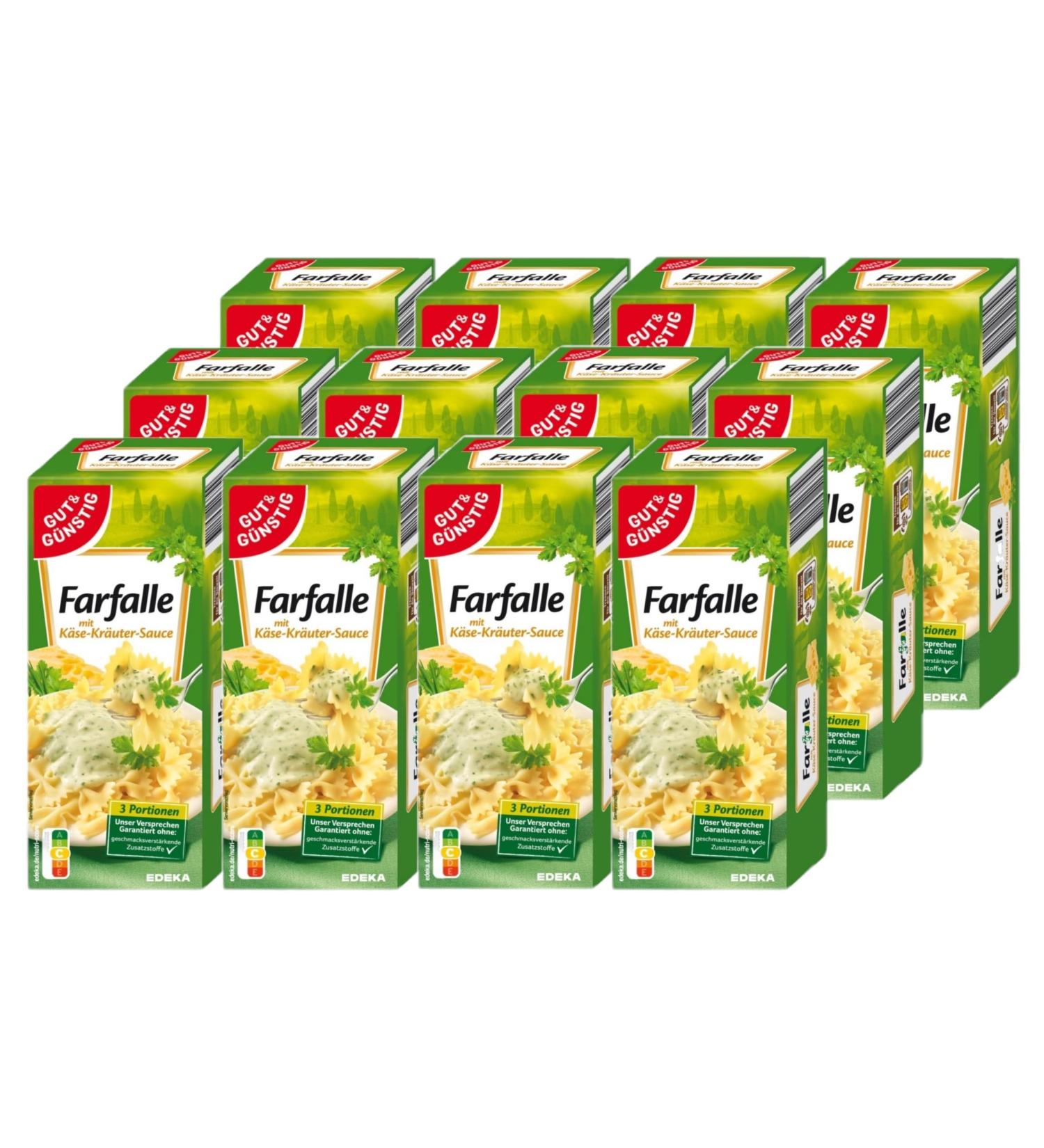 Good & Cheap Farfalle with Cheese and Herb Sauce 12x265g