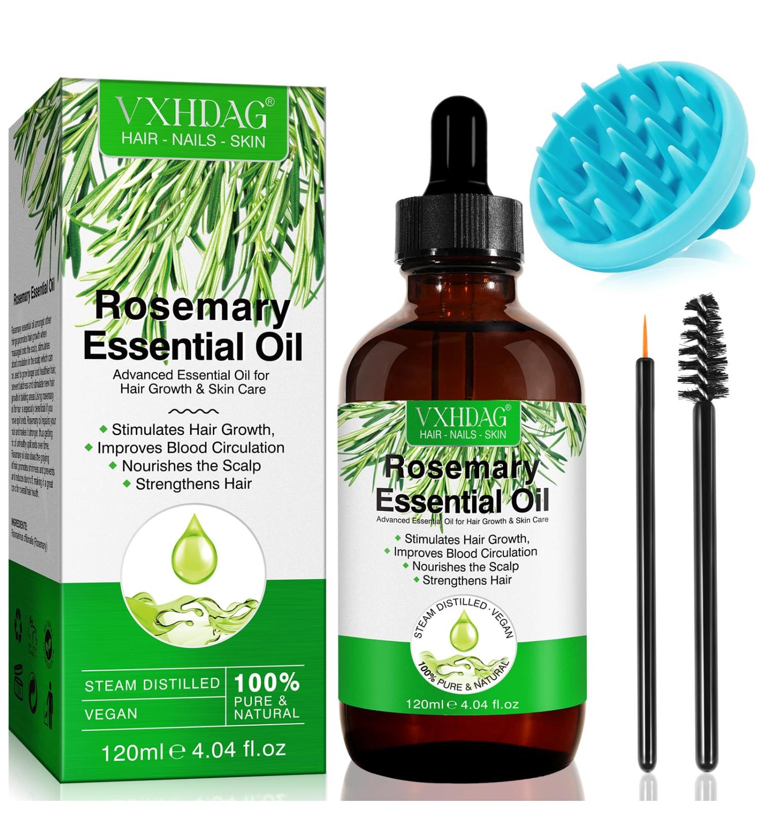 Premium Rosemary Oil for Hair Growth - 120ml Essential Oil for Thinner Dry Hair & Ingrown Hair - Buy Online on GoSupps.com