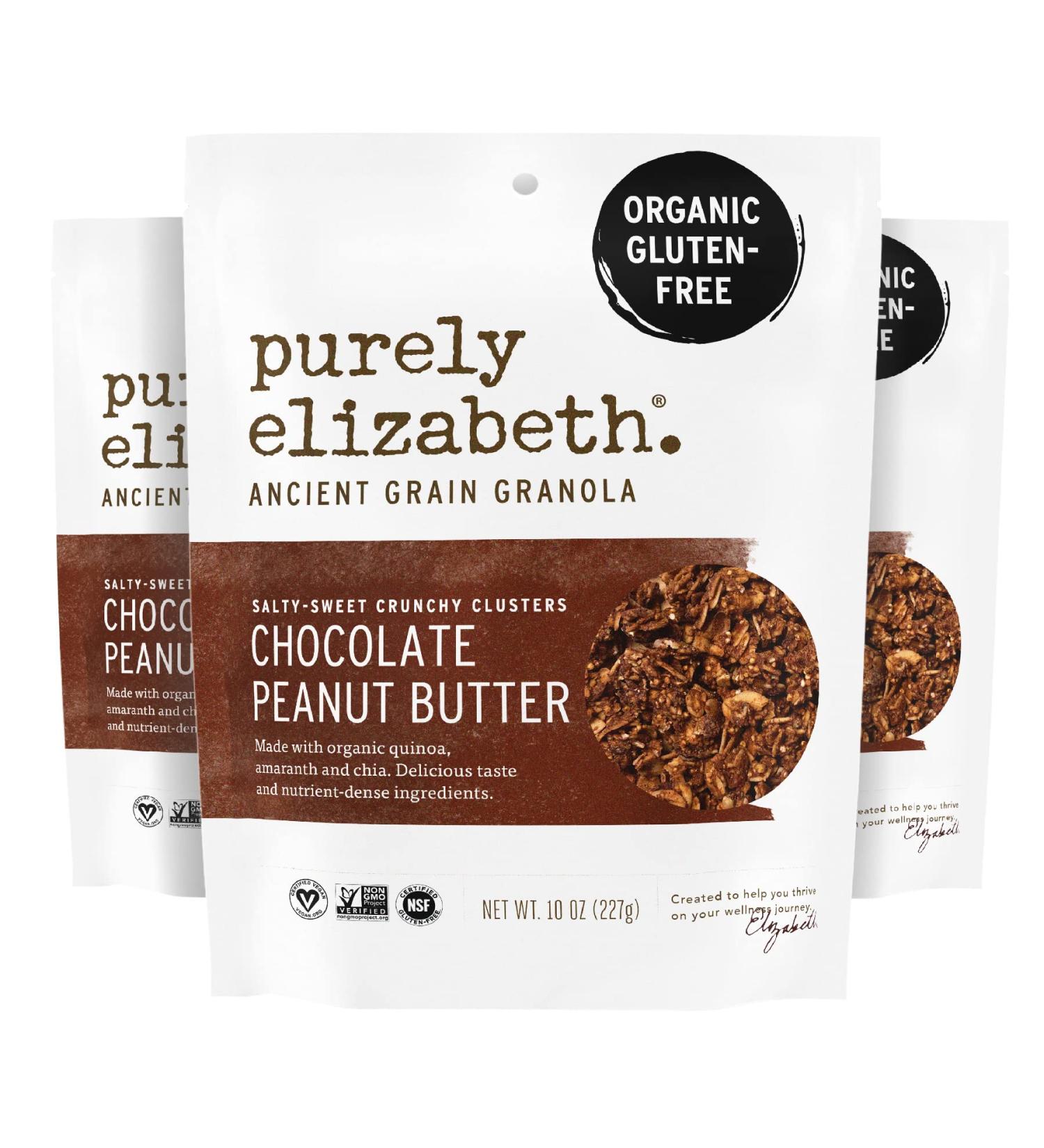Purely Elizabeth Ancient Grain Granola Chocolate Peanut Butter (3 ct.) - Delicious Gluten-Free Snack - Buy Online on GoSupps.com
