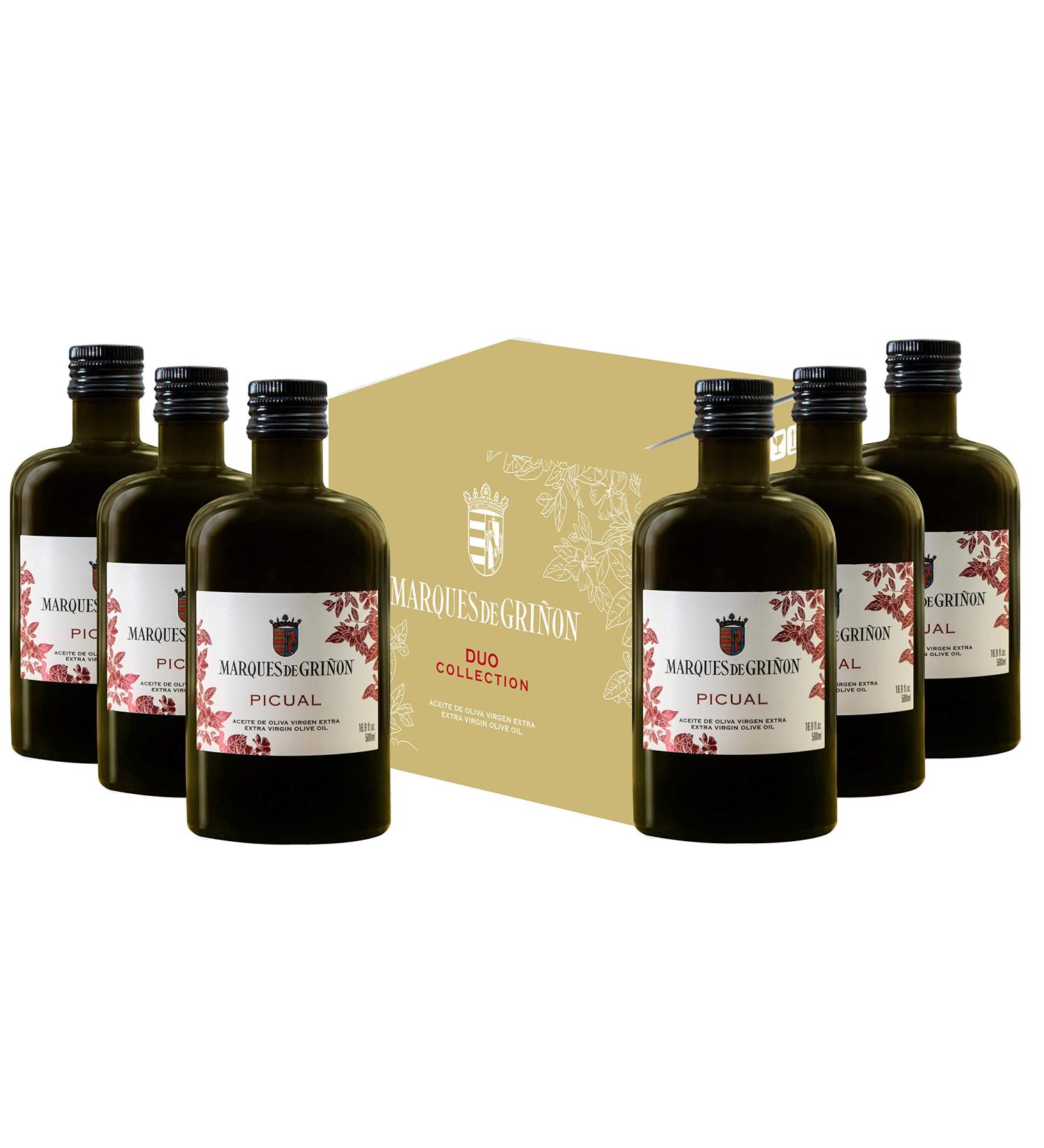 MARQUES DE GRI ON Marqu s de Gri n Extra Virgin Olive Oil Picual Pack of 6 bottles x 500 ml