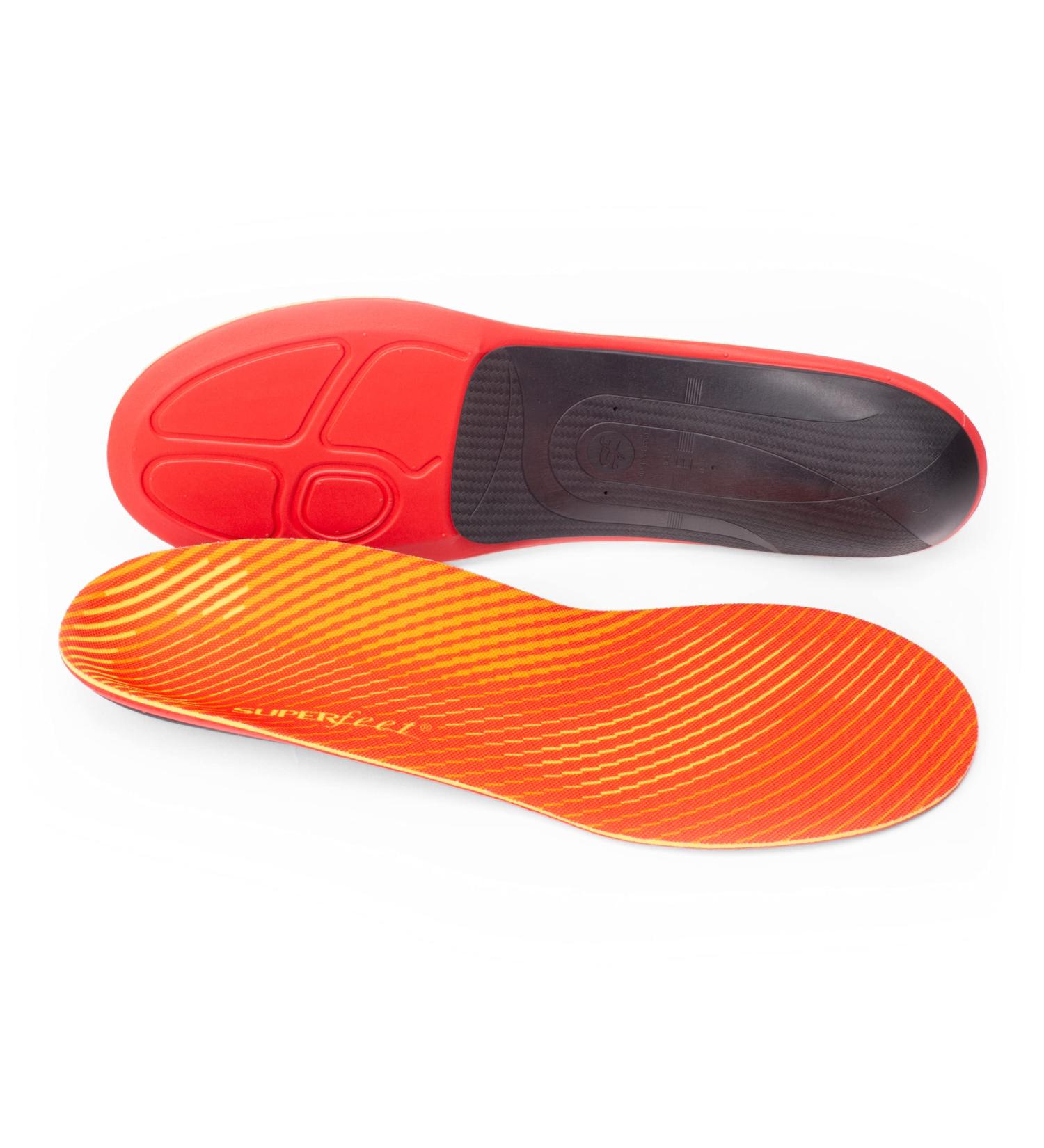Superfeet Run Pain Relief Insoles - Arch Support for Plantar Fasciitis - Tangerine 7.5-9 Men / 8.5-10 Women - Buy Online on GoSupps.com