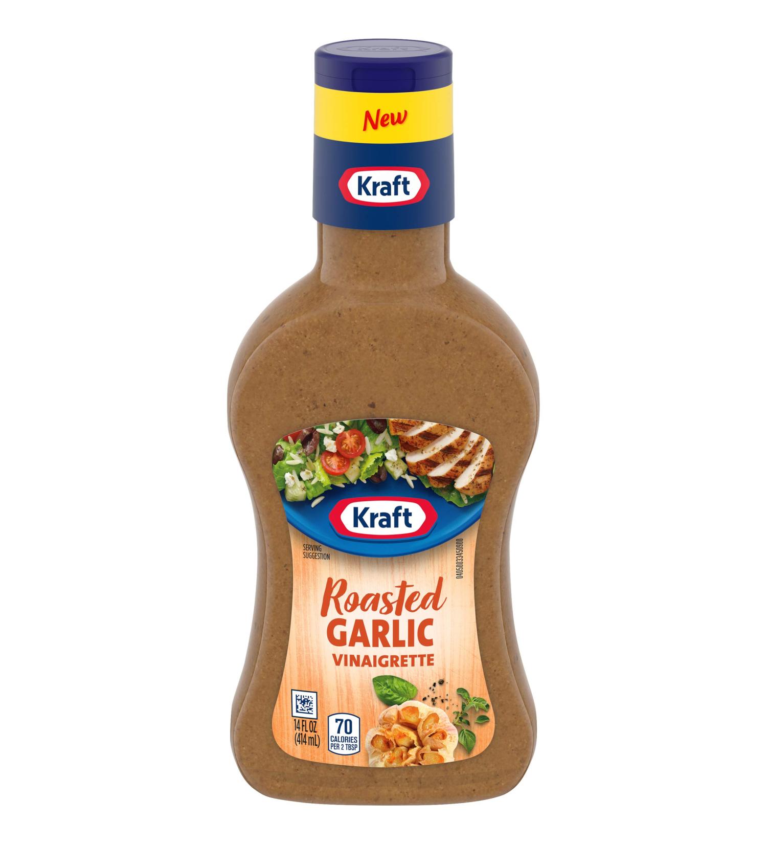 Kraft Roasted Garlic Vinaigrette Salad Dressing - 6 Pack, 14 fl oz Bottles - Buy Online on GoSupps.com