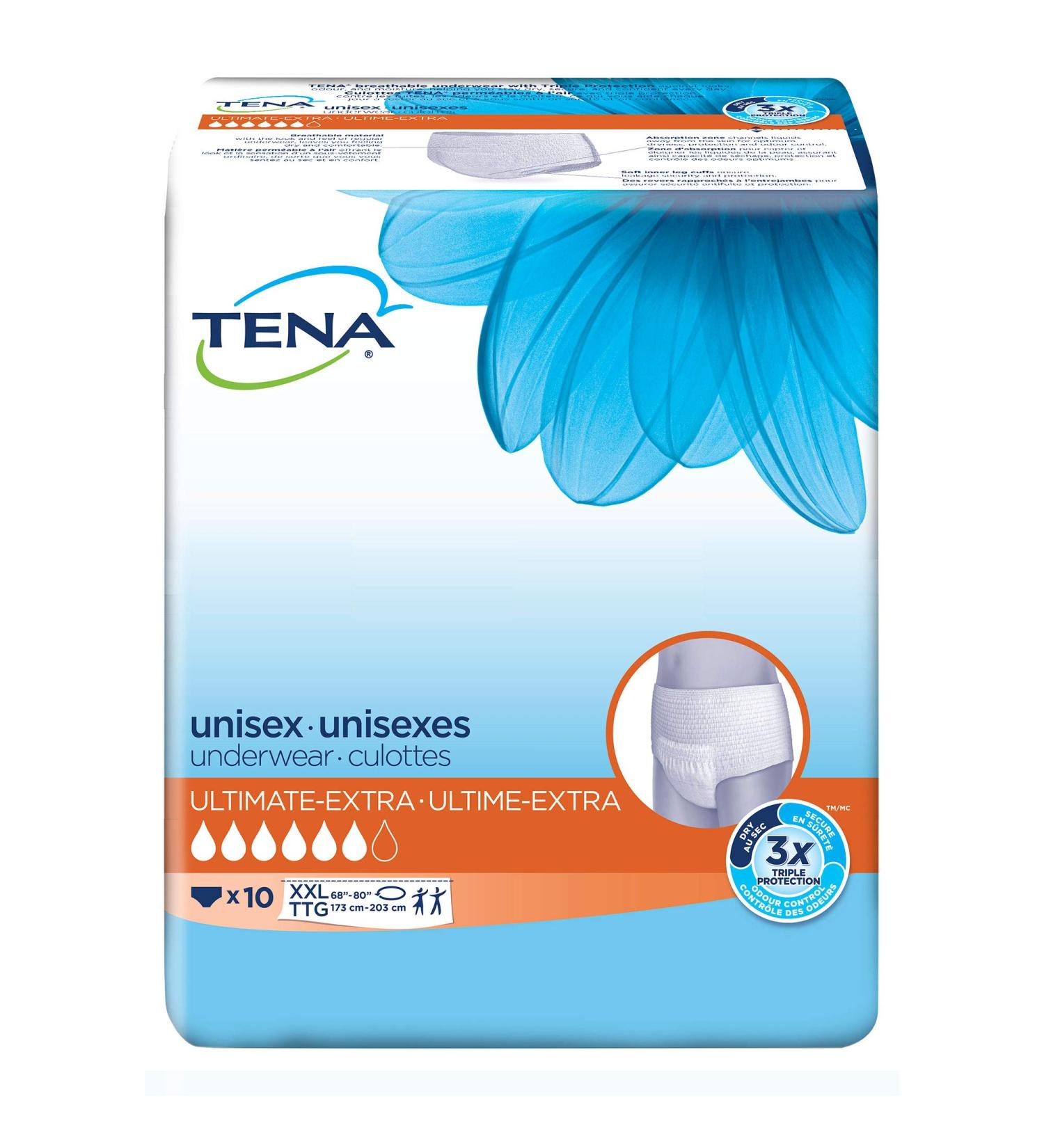 Tena Incontinence Underwear Ultimate 2x-large 10 Count - Buy Online on GoSupps.com