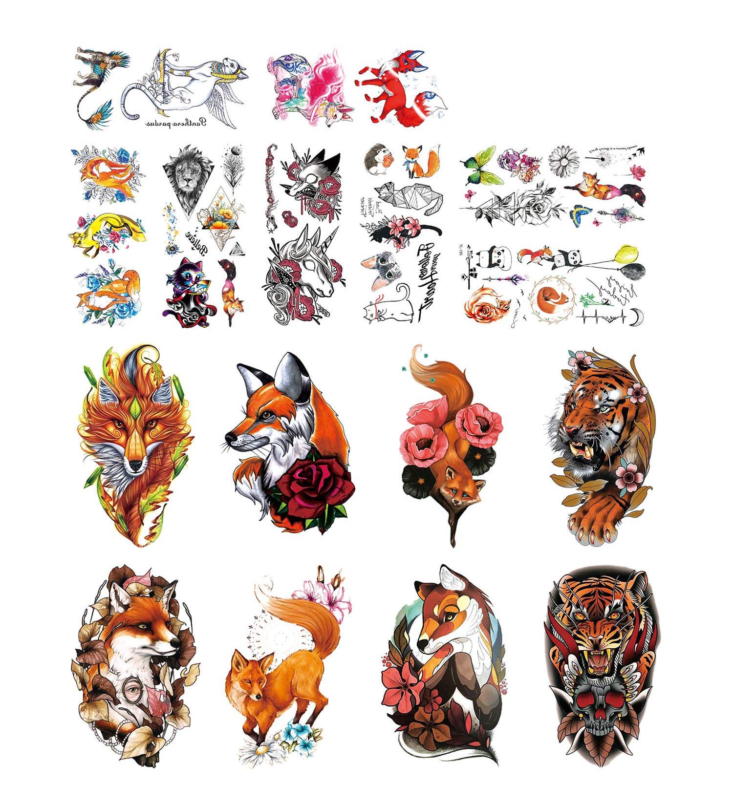 Dalin Temporary Tattoo Sleeve - Fox Tiger Collection for Men and Women - Buy Online on GoSupps.com