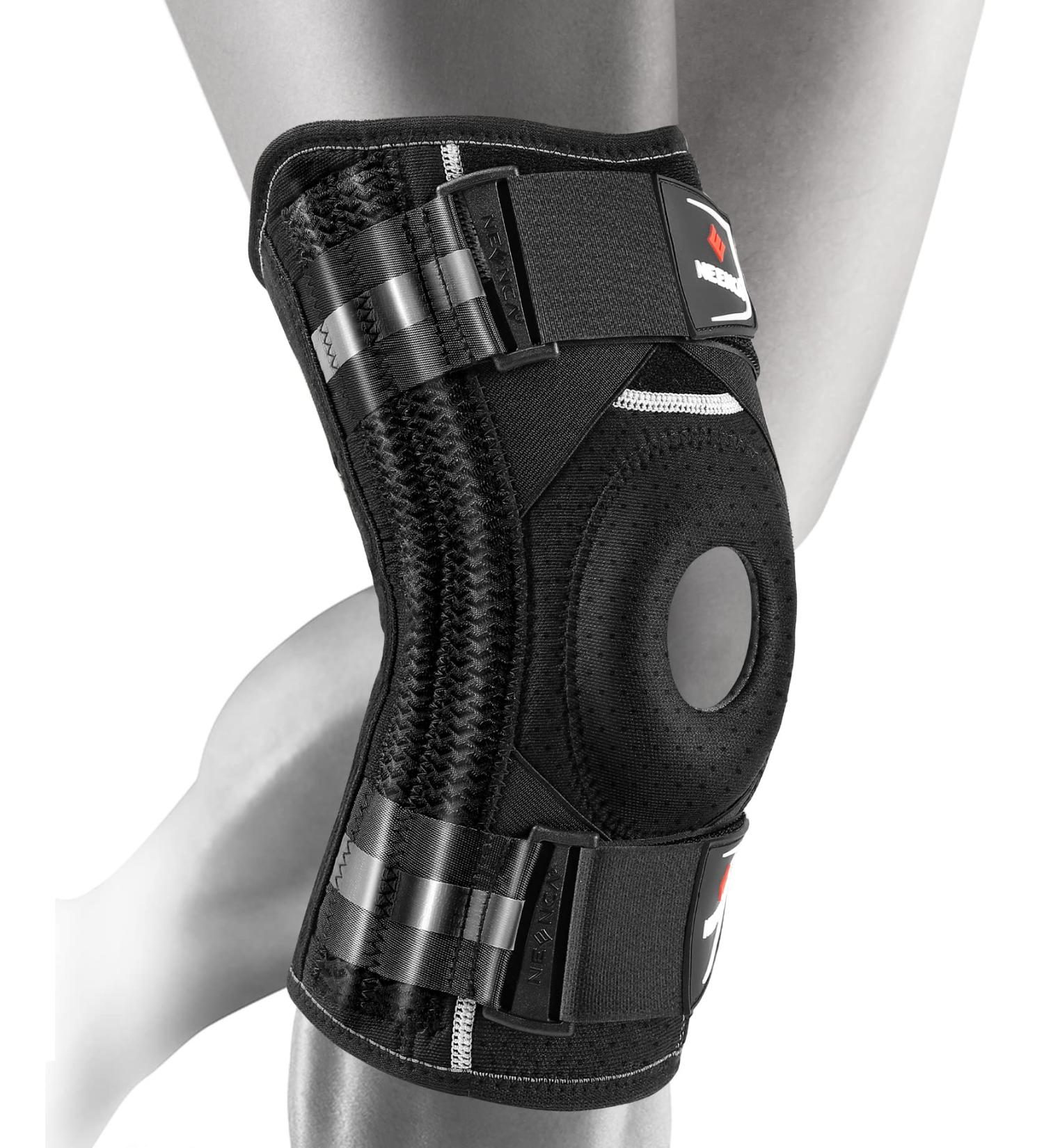 NEENCA Professional Knee Brace for Knee Pain Adjustable Knee Support with Patented X-Strap Fixing System Support and Stability for Joint Pain Relief Arthritis Meniscus Tear ACL PCL Runner Sports Black - Single XXX-Large - Buy Online on GoSupps.com
