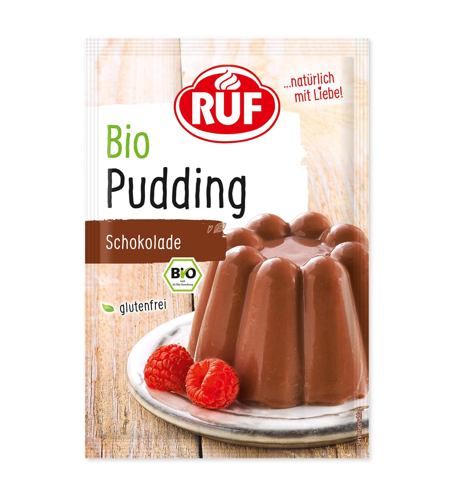 Buy Organic Chocolate Pudding Powder - Gluten-Free Vegan 16 Pack (46g each) - Premium Cocoa from Controlled Organic Cultivation - Buy Online on GoSupps.com