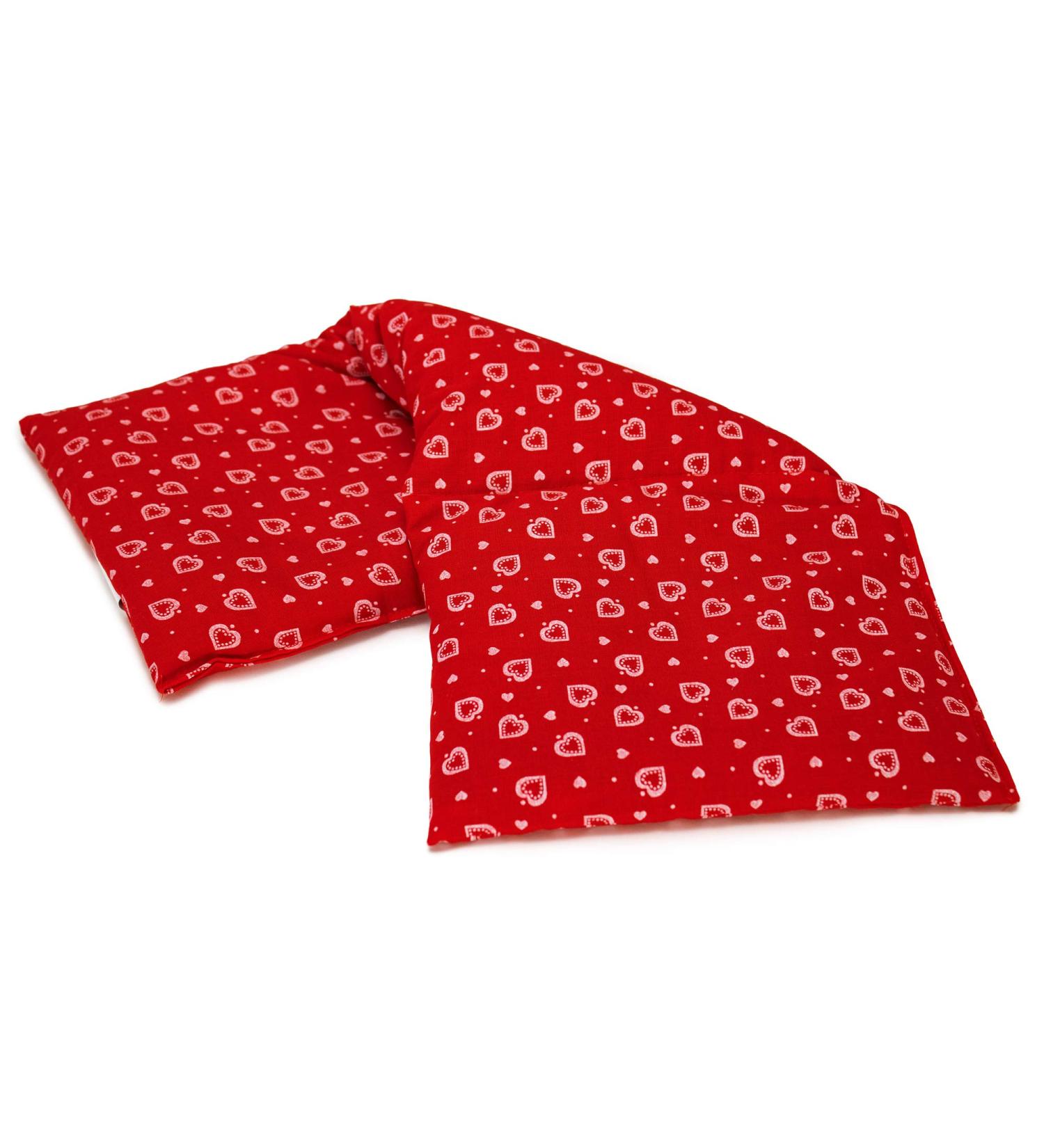 Buy Spelt Pillow 50x20cm - Large 3-Chamber Hearts-Red | Versatile Heat & Cold Therapy Grain Pillow - Buy Online on GoSupps.com