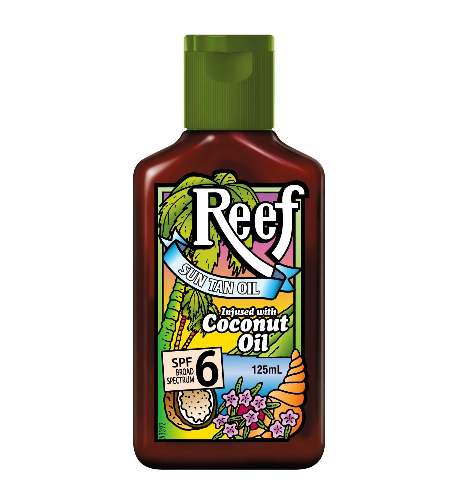 Reef Dark Sun Tan Oil Coconut 125ml (SPF6)