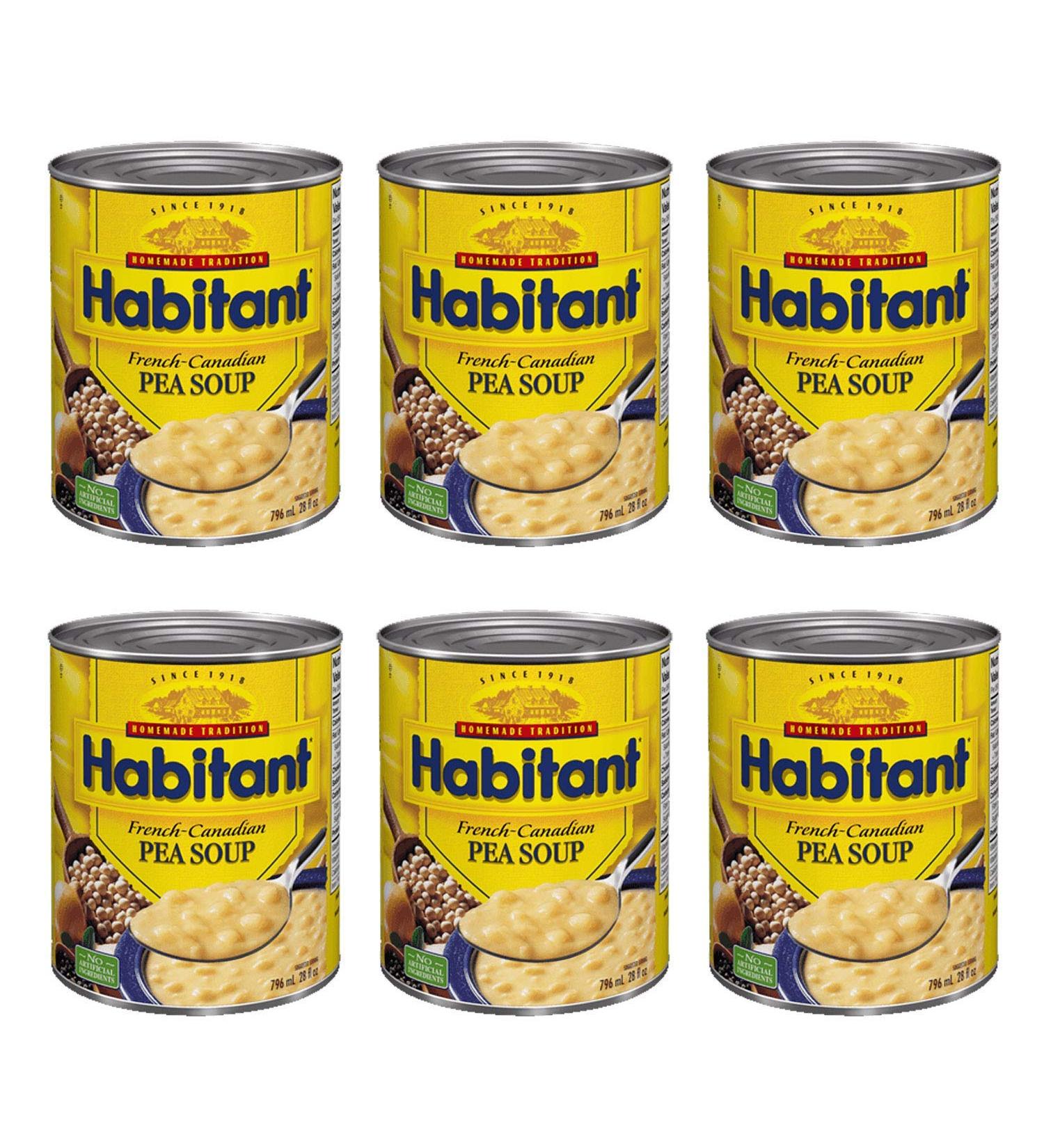 Habitant French Canadian Pea Soup 796ml/28 fl. oz. 6-Pack Imported from Canada