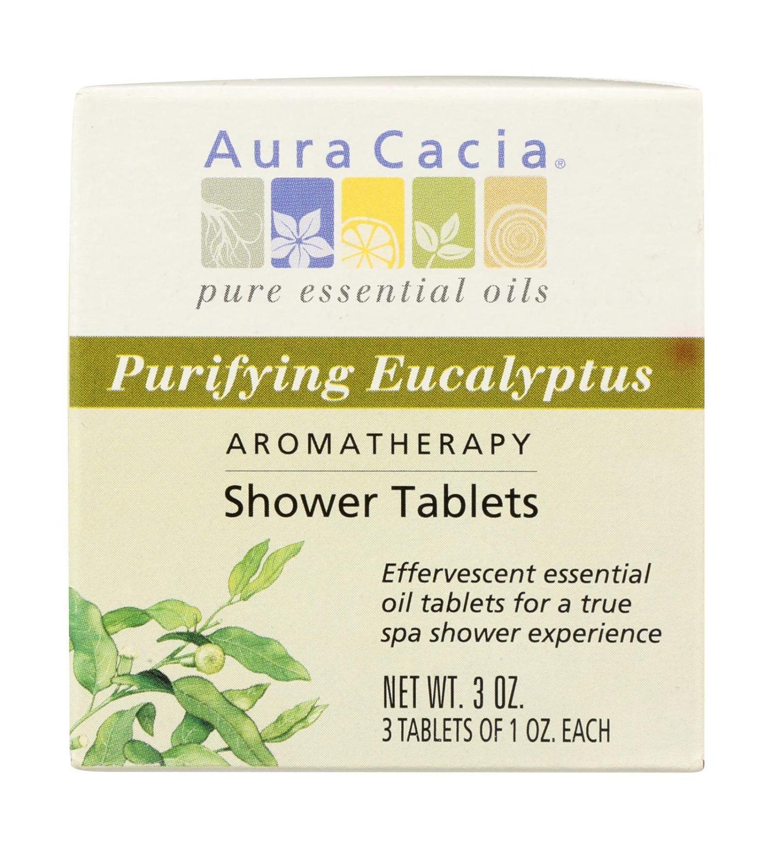 Aura Cacia Purifying Aromatherapy Shower Tablets Eucalyptus - 3 Tablets