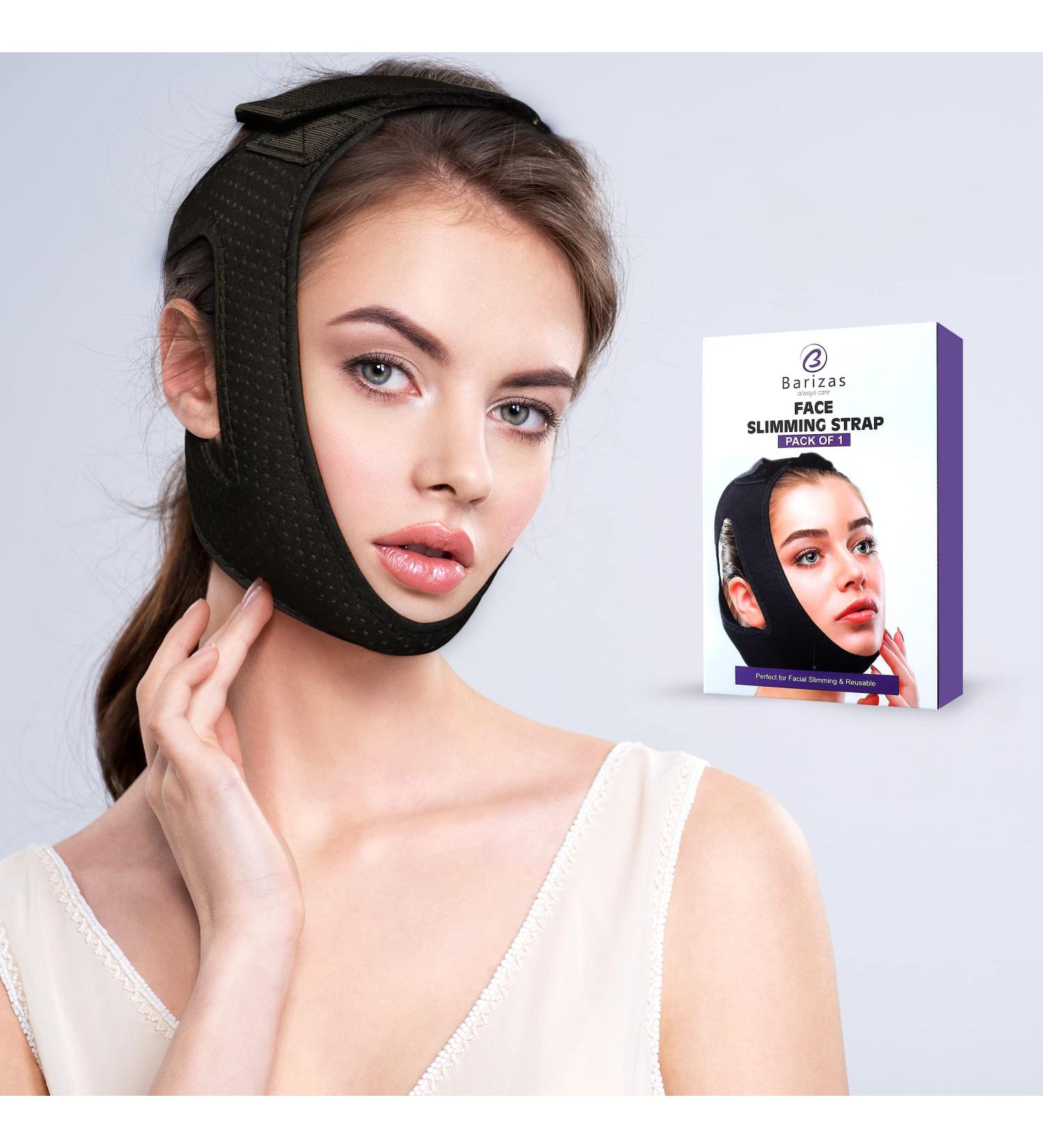 Adjustable Face Slimming Strap for V Line Face Lift - Black - Buy Online on GoSupps.com