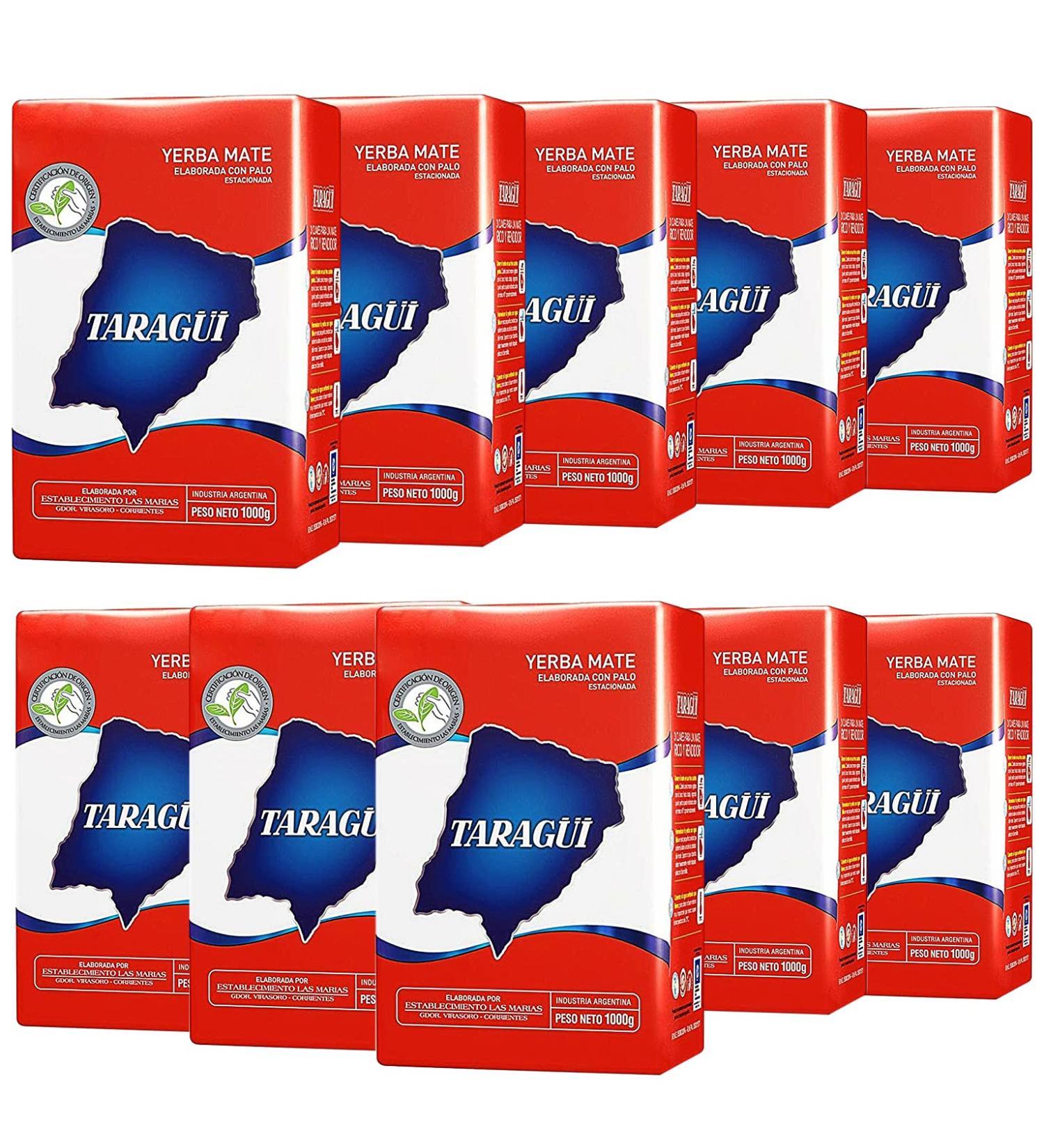 Buy Taragui Yerba Mate Tea 10kg - Authentic Argentine Detox & Energy Drink - 12 Month Aged - Buy Online on GoSupps.com