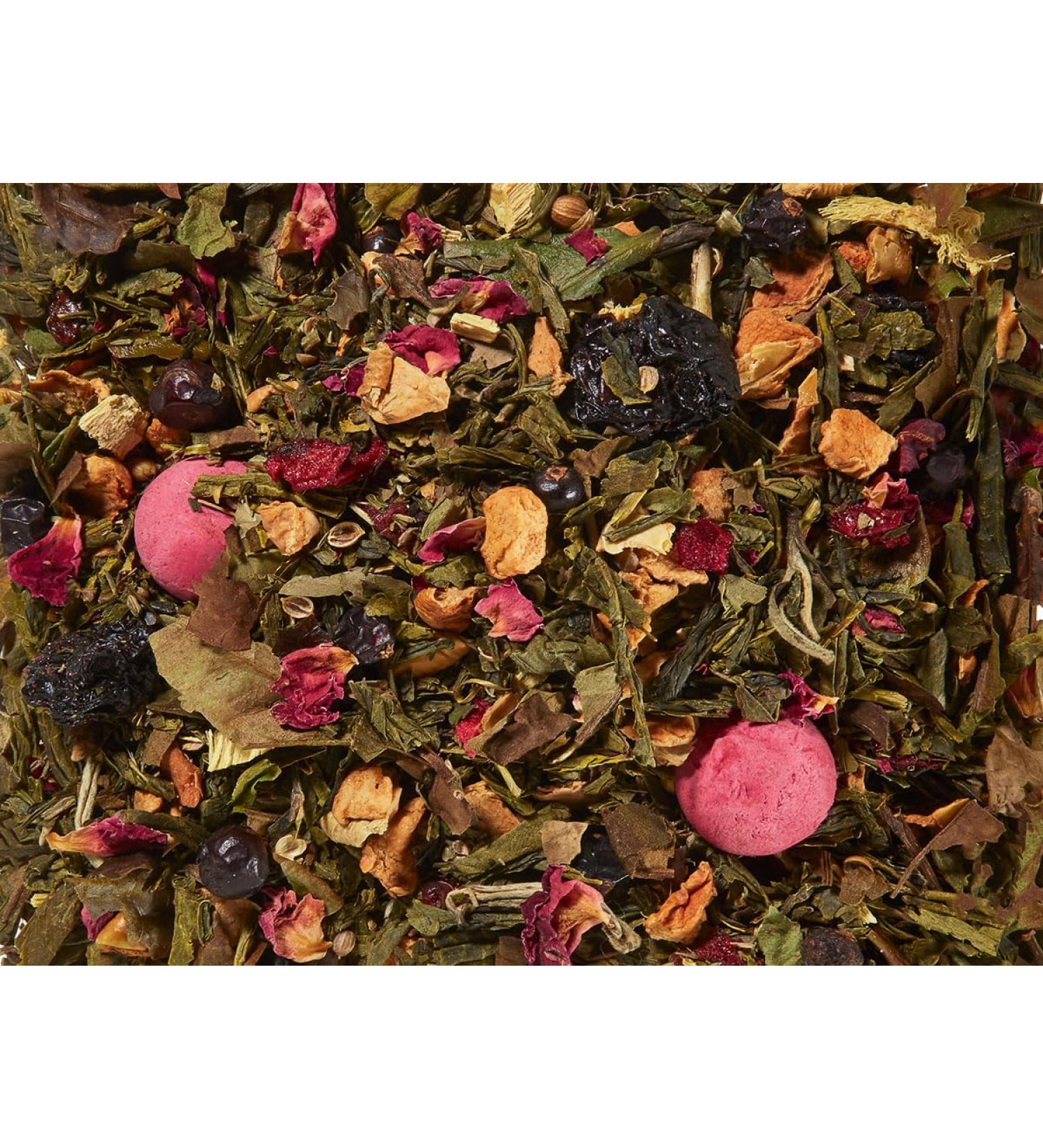 Dethlefsen Balk teemando Green tea mixture Sencha Cherries Ice teaType GinThyme Cherries Juniper Berry Nut Flavored 1 kg - Buy Online on GoSupps.com