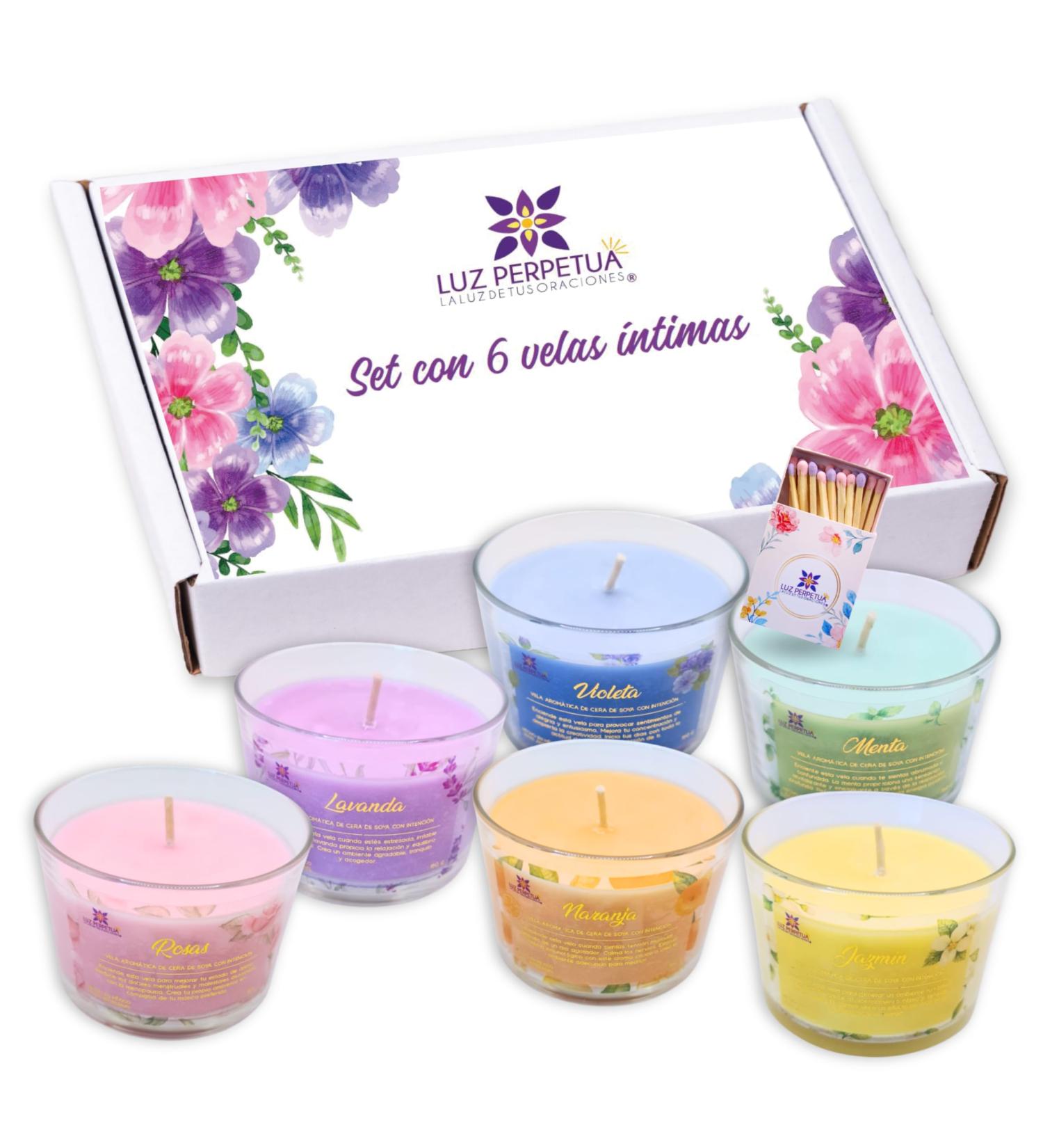 Set of 6 Natural Soy Wax Gift Candles for Women | Long Burning Scented Aromatherapy Candles | Perfect Gift for Family Friends & Coworkers - Buy Online on GoSupps.com