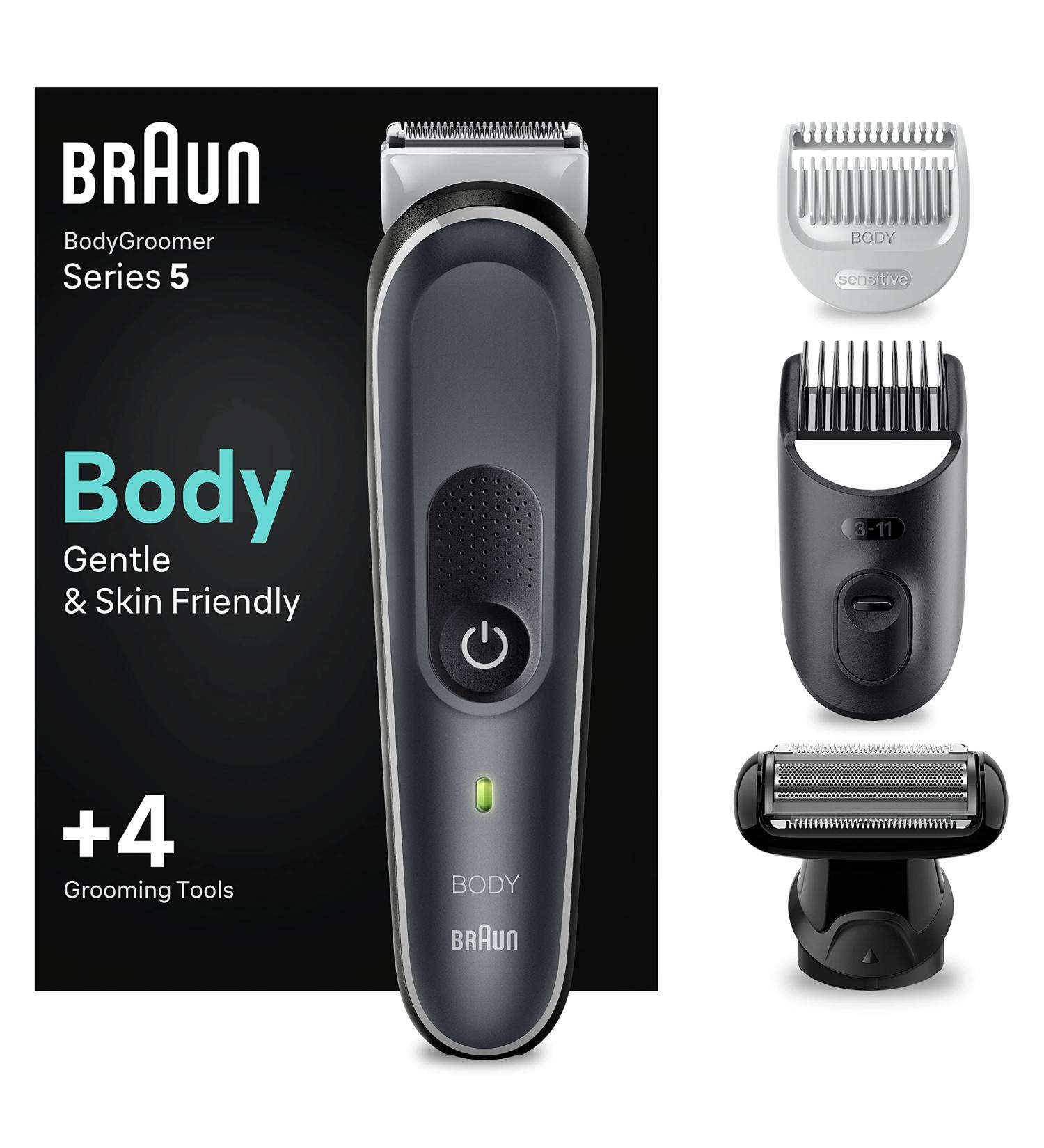 Braun Series 5 5370 Men's Body Groomer for Gentle Full-Body Manscaping - Black BG5370 - Buy Online on GoSupps.com