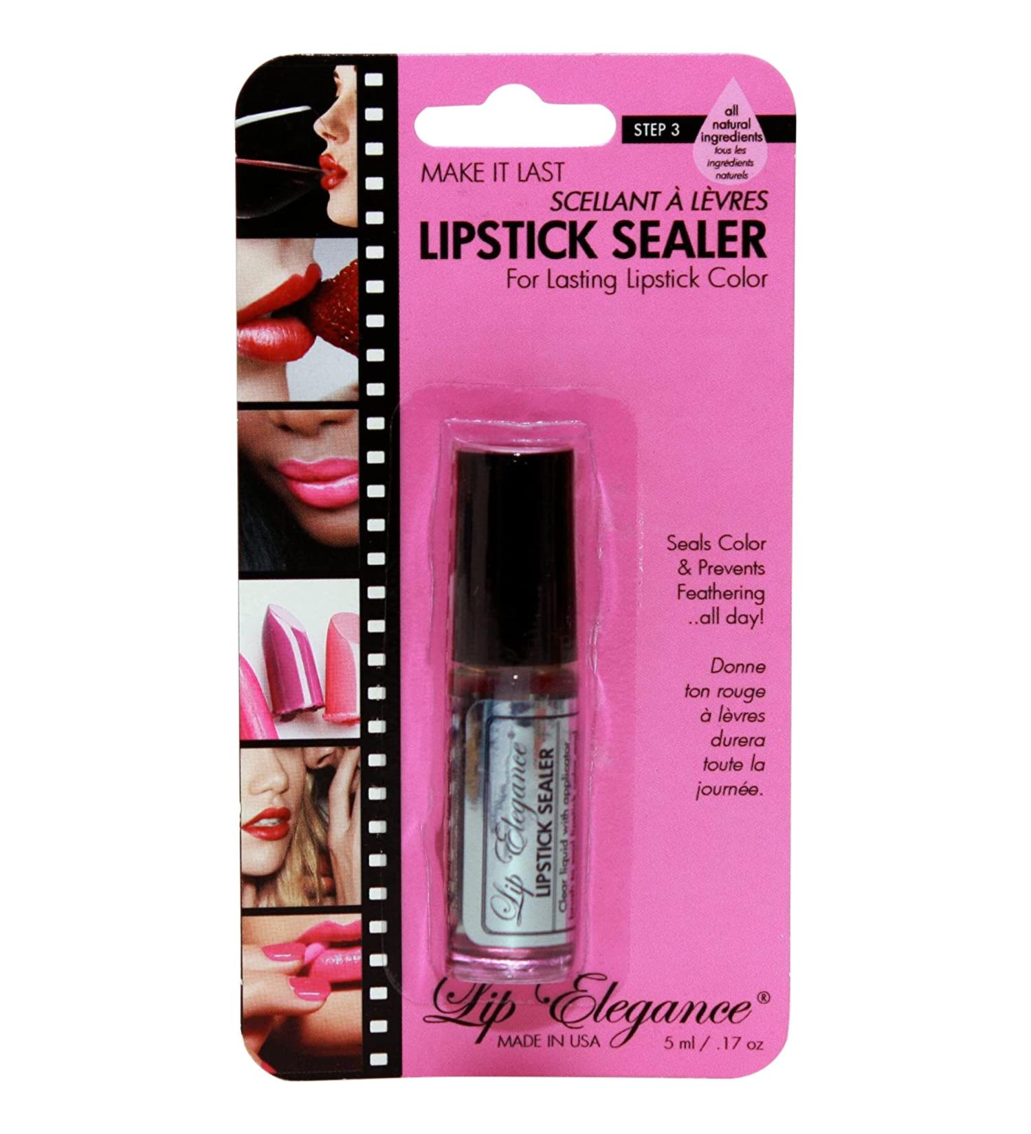 Lip Elegance Lipstick Sealer - Waterproof & Smudge Proof - Long Lasting with Brush Applicator - Oilproof Formula - 0.17 Fl Oz - Buy Online on GoSupps.com
