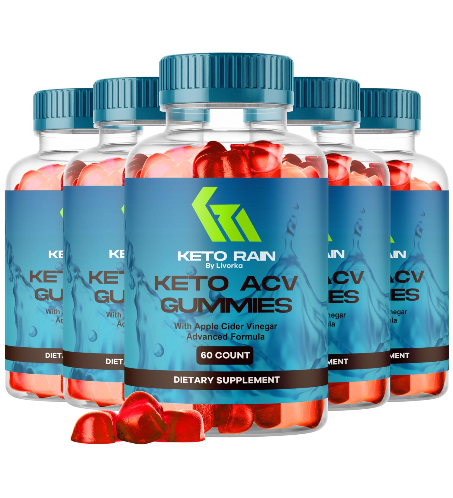 (5 Pack) Keto Rain Gummies - Keto Rain Advanced ACV Gummys Keto Rain ACV Gummy 1050MG - All Natural Keto Rain Apple Cider Vinegar KetoRain ACV Gummys 300 Gummies for 5 Months - Buy Online on GoSupps.com