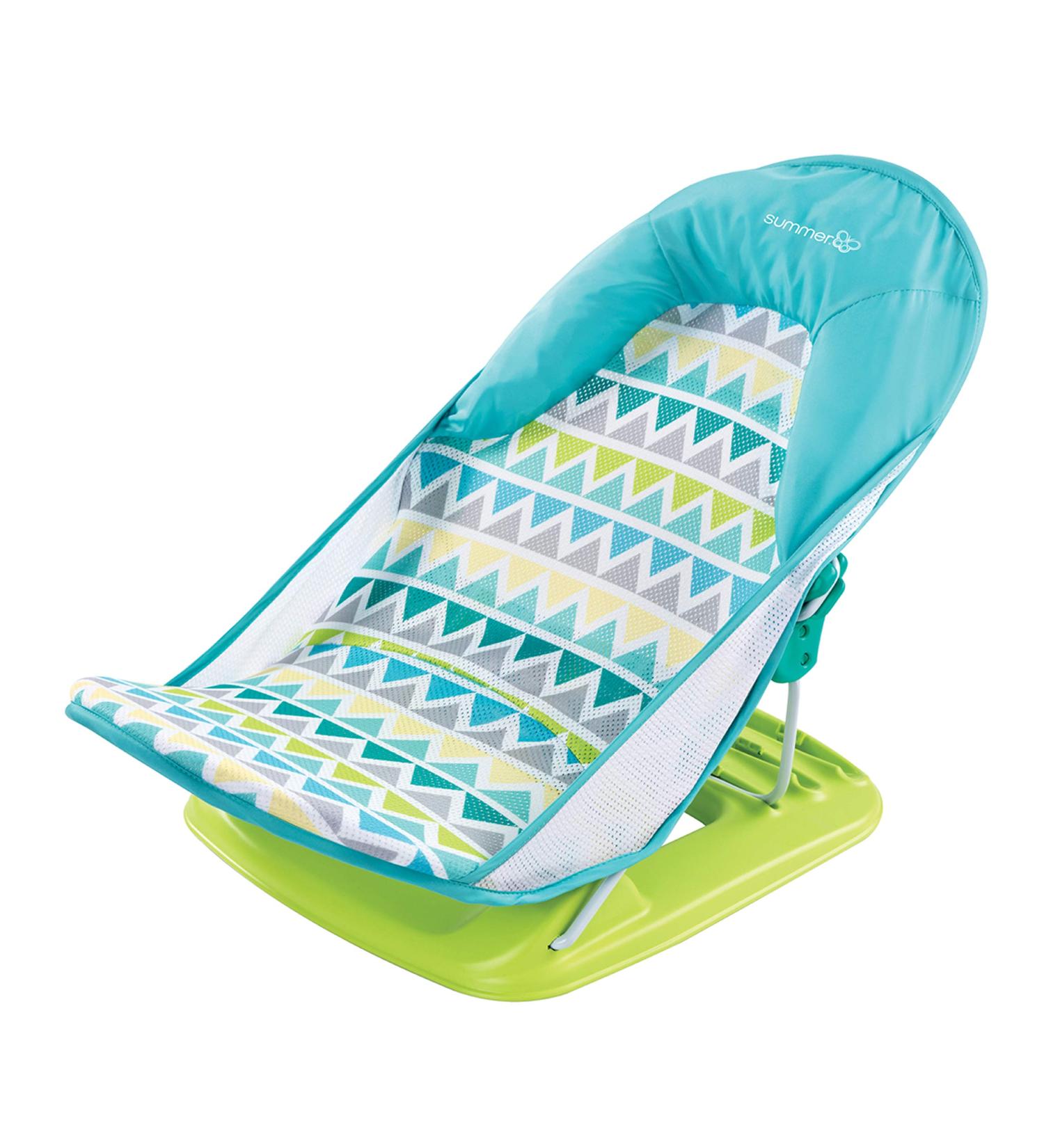 Summer Deluxe Baby Bather (Triangle Stripes) Bath Support for Use in the Sink or Bathtub Includes 3 Reclining Positions  1 Count (Pack of 1) - Buy Online on GoSupps.com