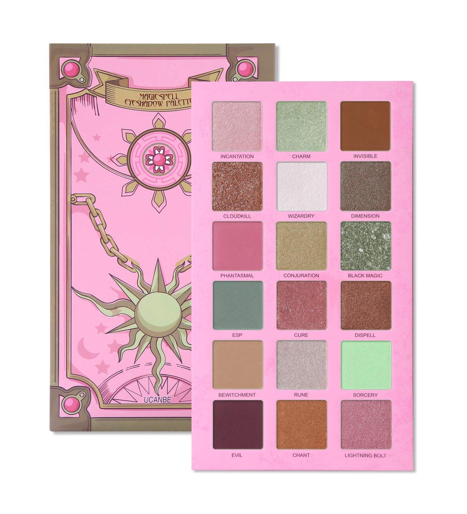 UCANBE Magic Spell Eyeshadow Palette - 18 Color Pigment Matte Shimmer Glitter Eye Shadow Makeup - Buy Online on GoSupps.com