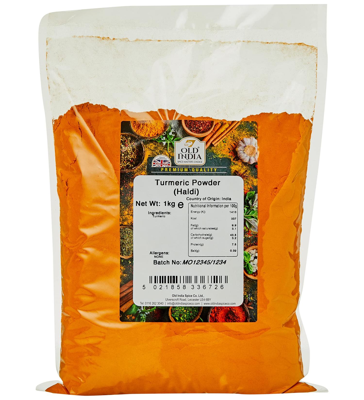 Old India Turmeric Powder (Haldi) 1 Kg - Pure and Premium Quality - Buy Online on GoSupps.com