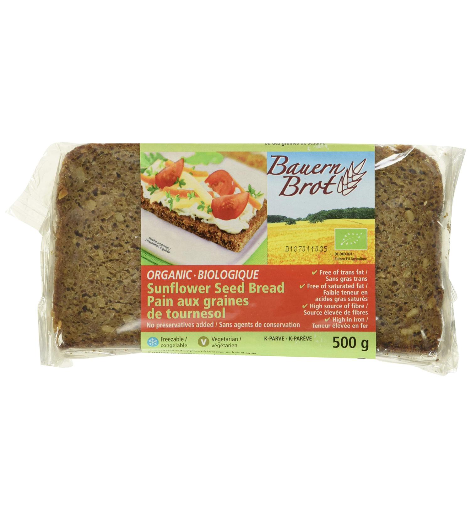 BAUERNBROT Organic Sunflower Seed Bread Germany 500g - Buy Online on GoSupps.com