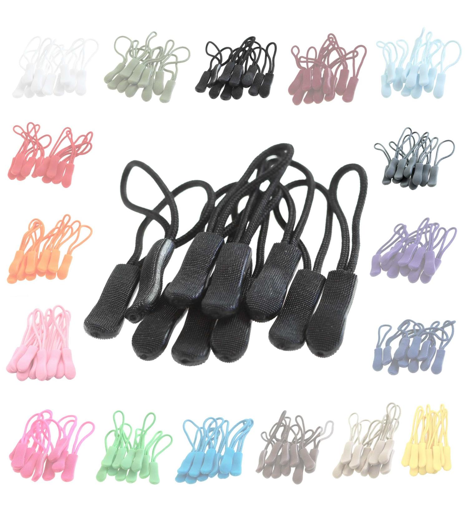10 Zipper Loops Pullers - Black Zipper Extensions for Easy Use | Quality Zipper Accessories - Buy Online on GoSupps.com